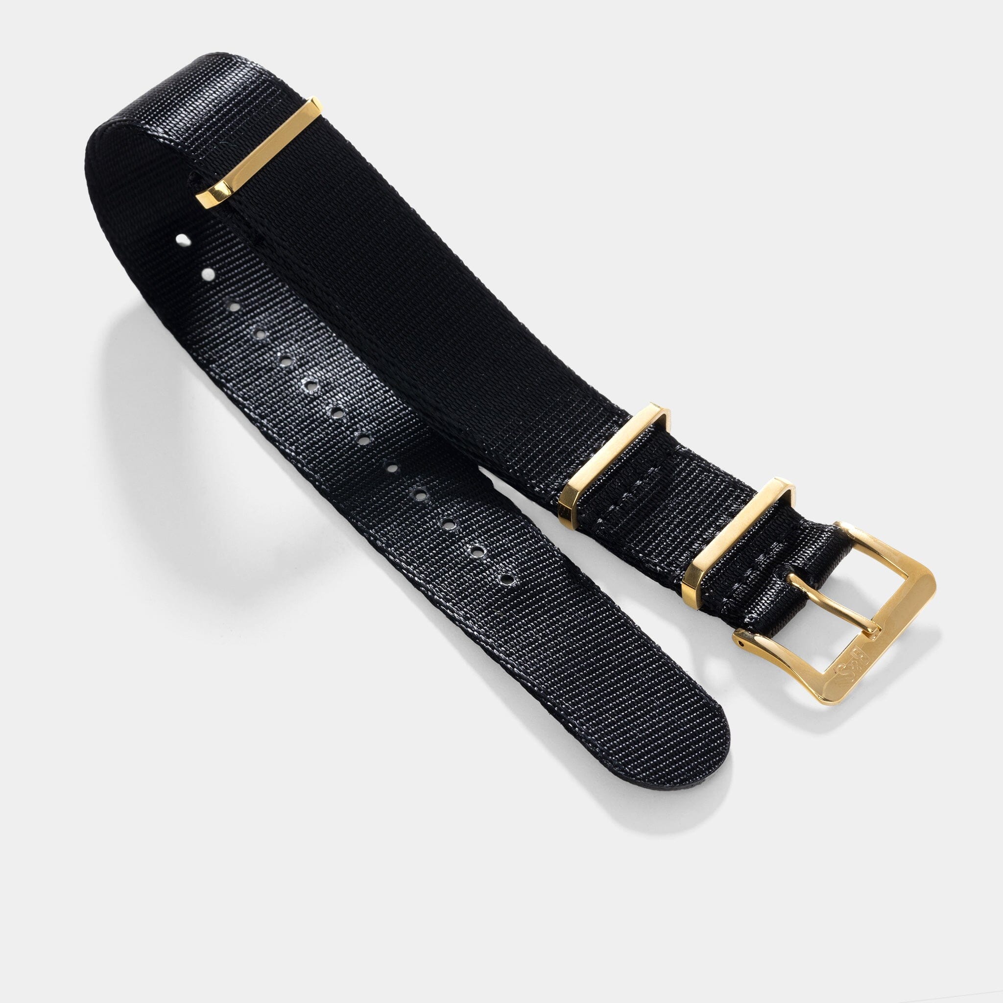 Deluxe Nylon Nato Uhrenarmband Shadow - Gold