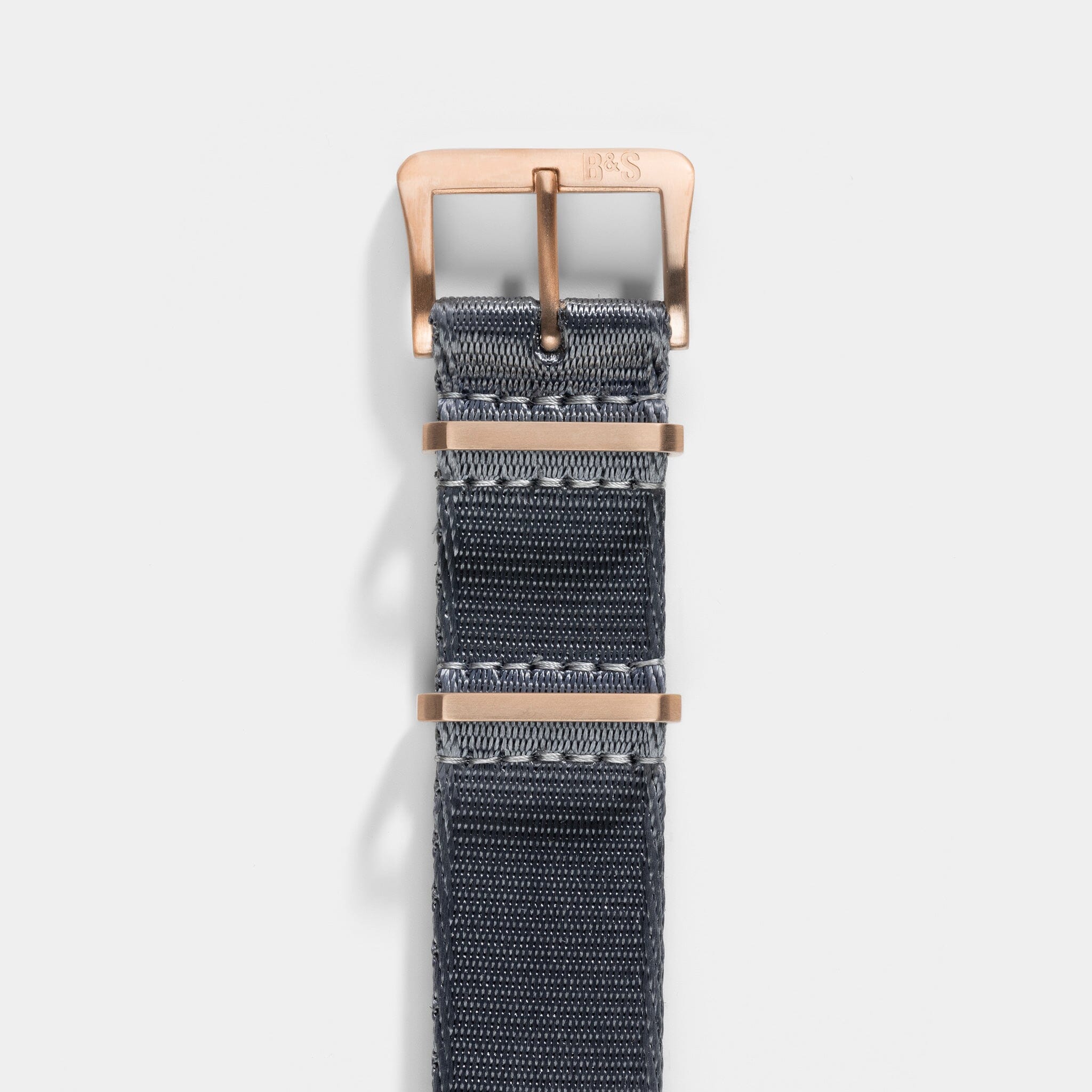Deluxe Nylon Nato Uhrenarmband Slate - Roségold Mattiert