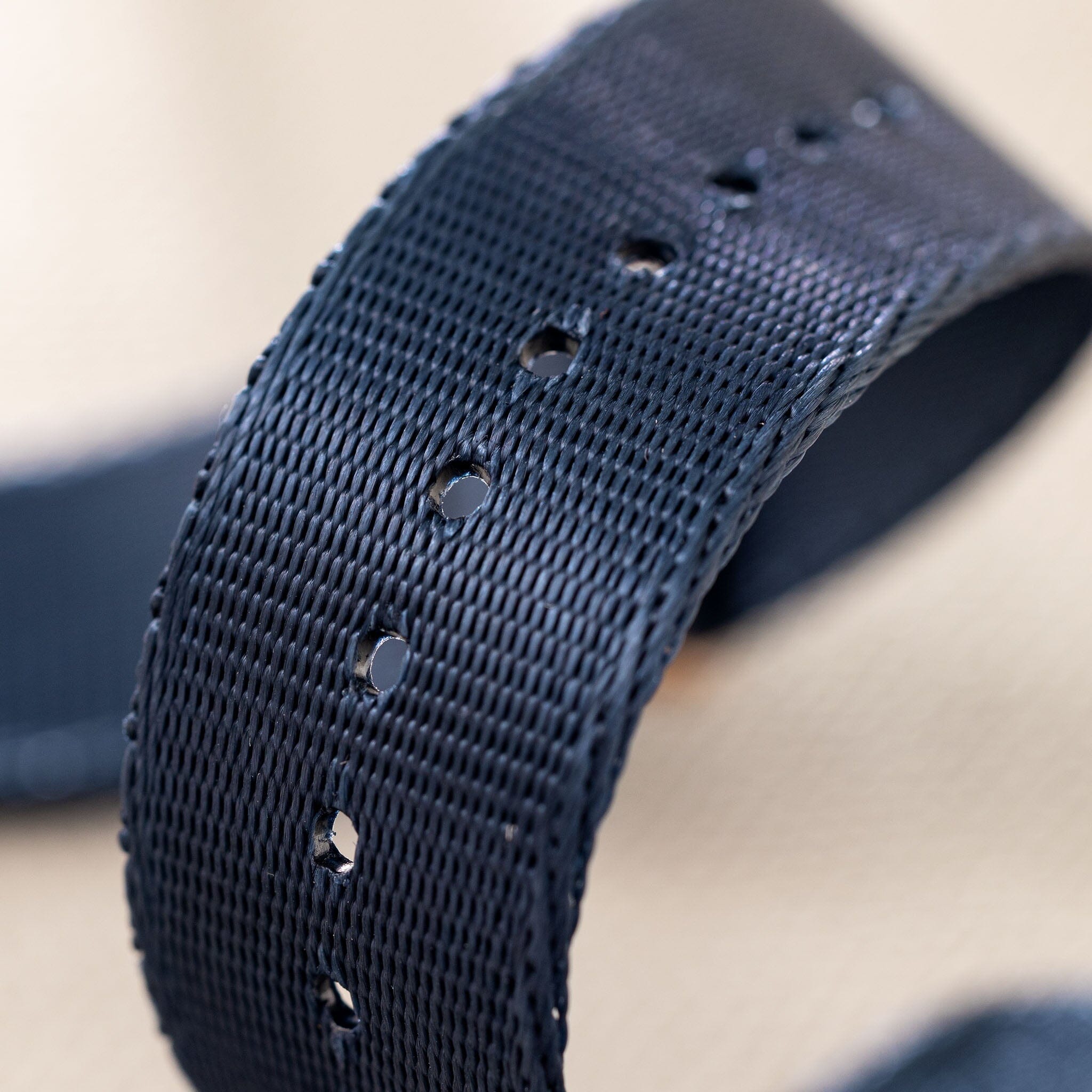 Deluxe Nylon Nato Uhrenarmband Navy - Gold