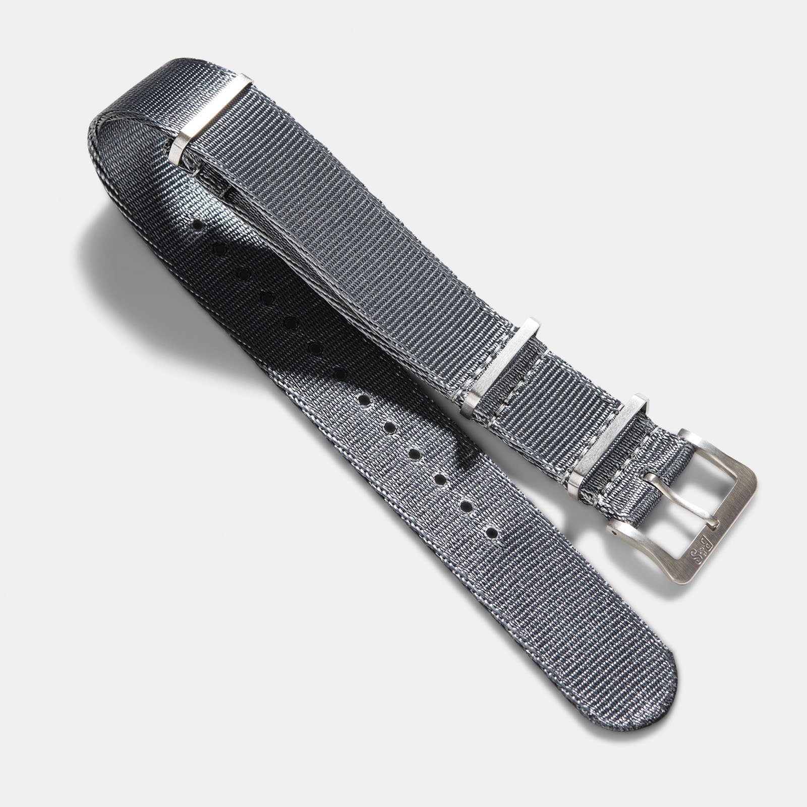 Deluxe Nylon Nato Watch Strap Pure Grey