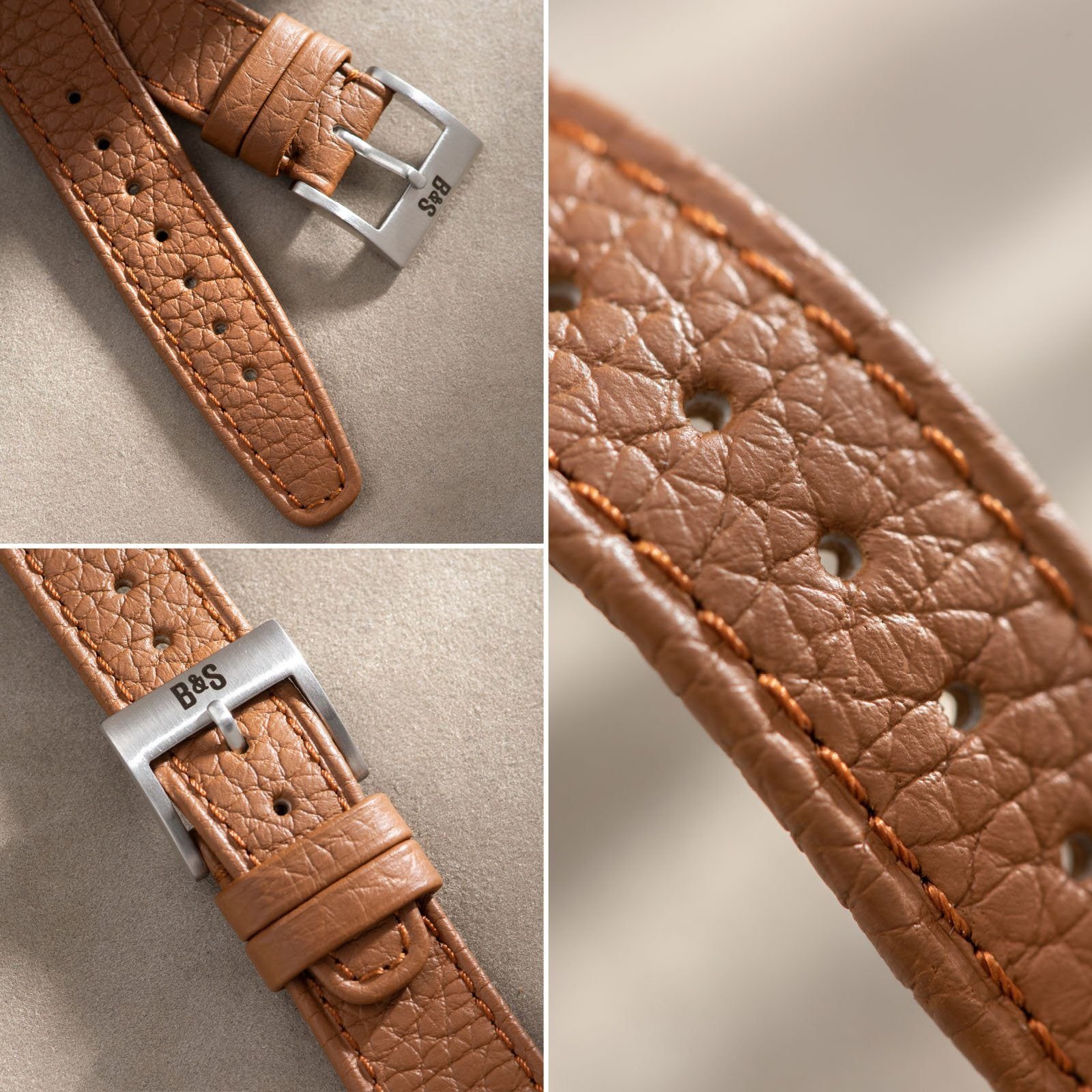 Speedy Noisette Taurillon Leder Uhrenarmband