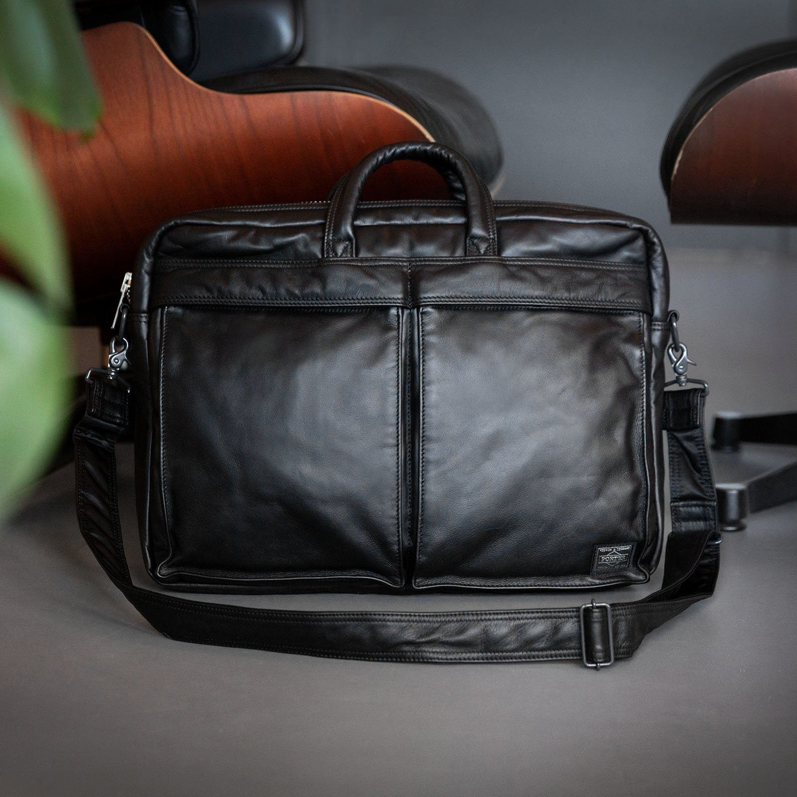 Limited Edition Porter Tanker Leder 2Way Aktentasche