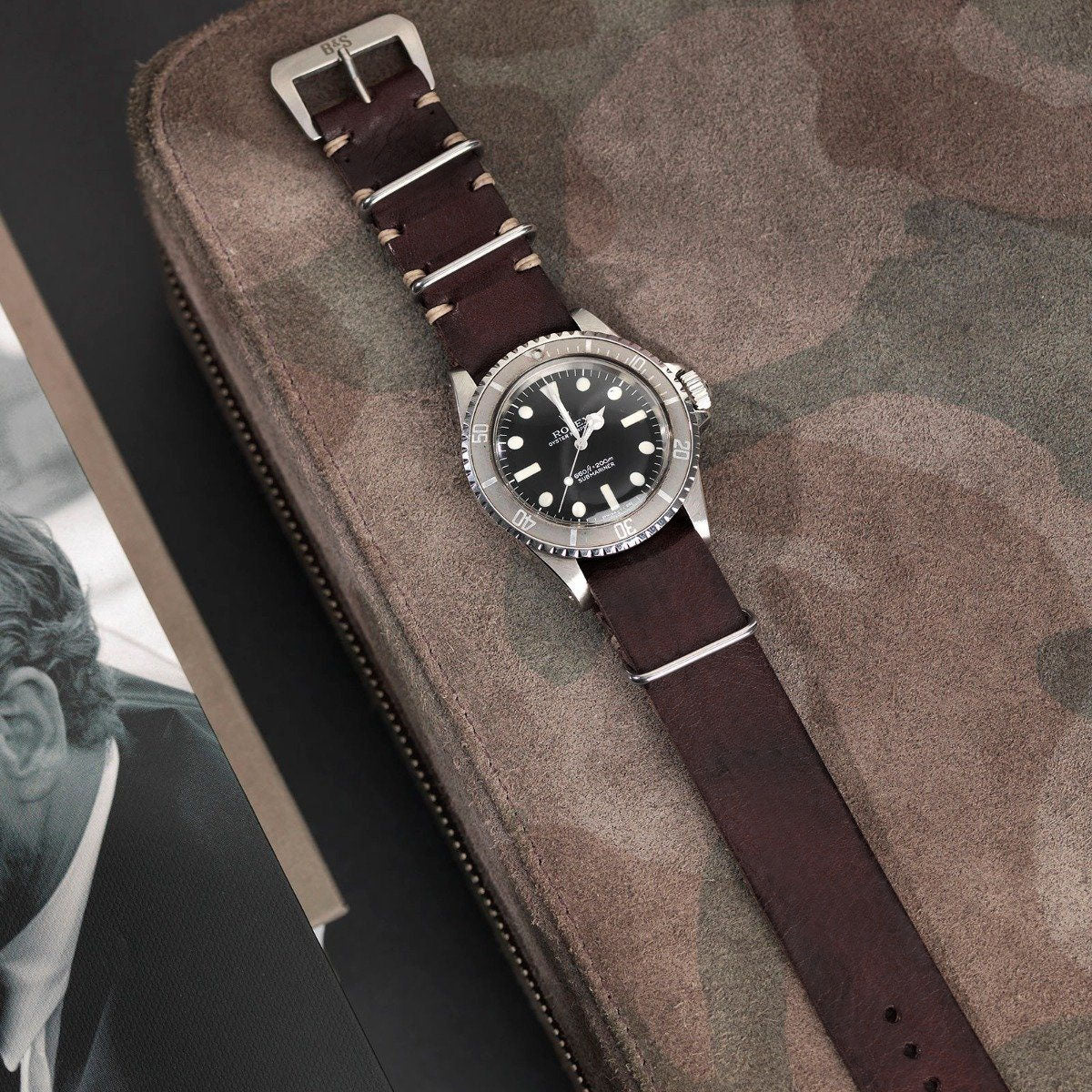 Nato Lumberjack Leder Uhrenarmband