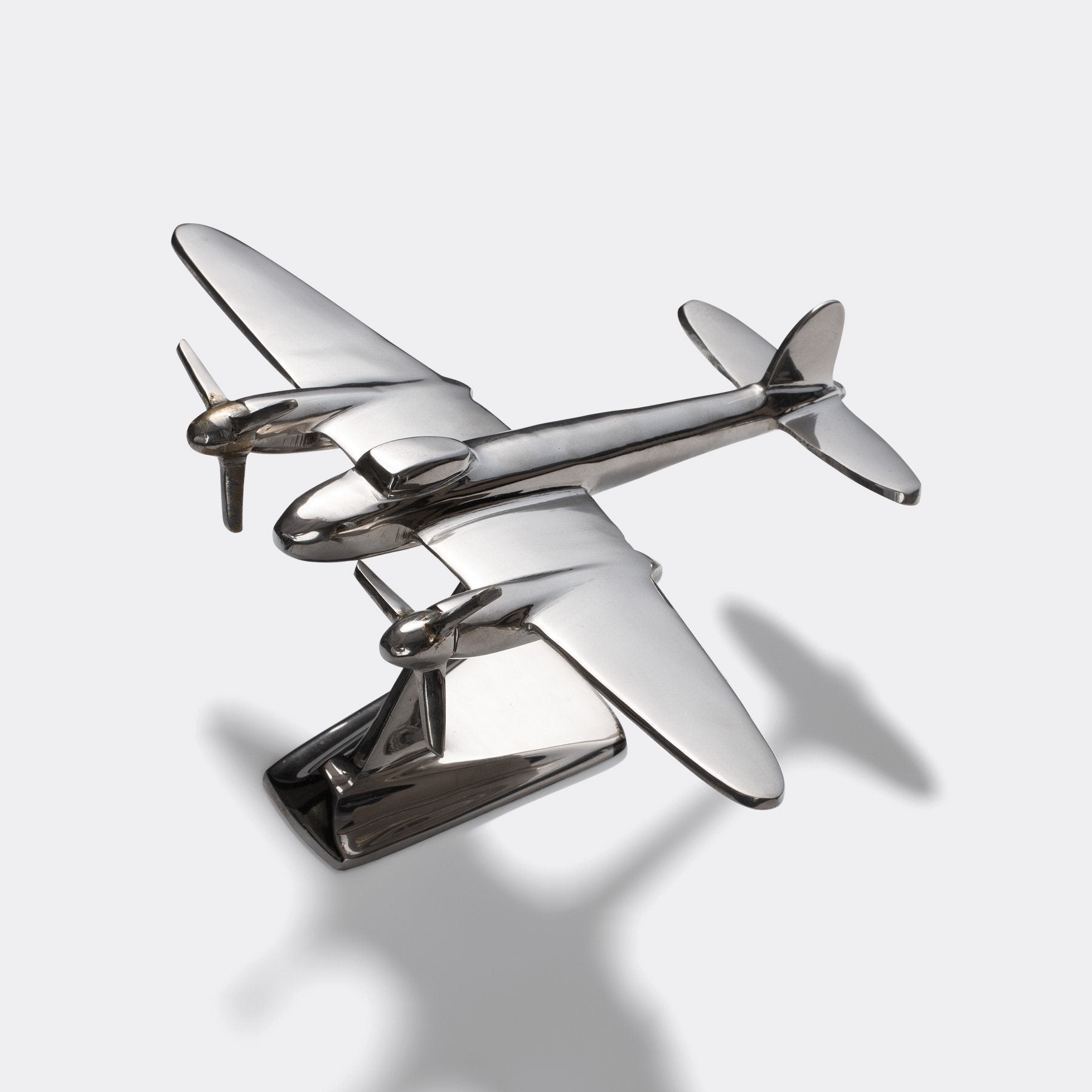1970er Messing verchromtes Flugzeug