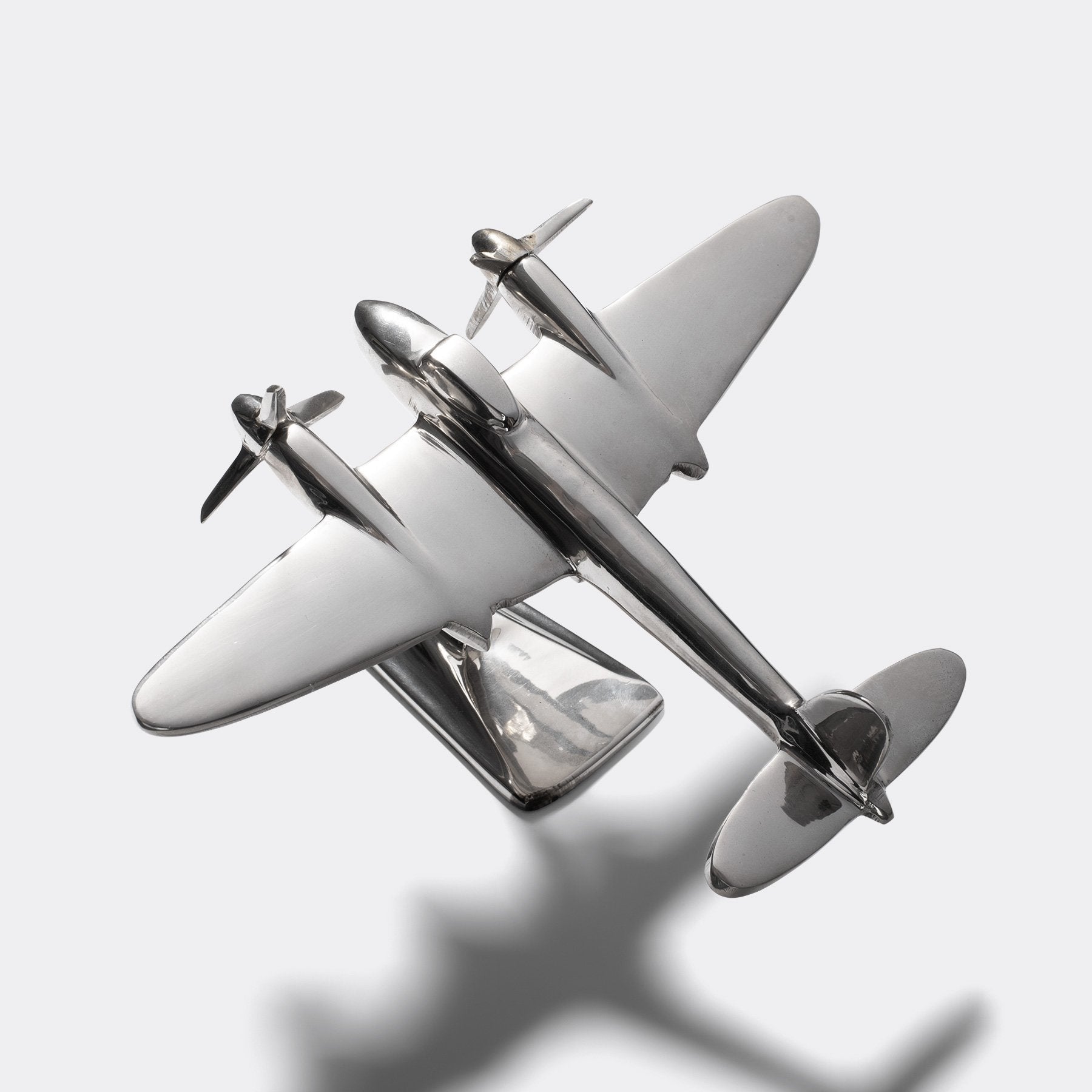 1970er Messing verchromtes Flugzeug