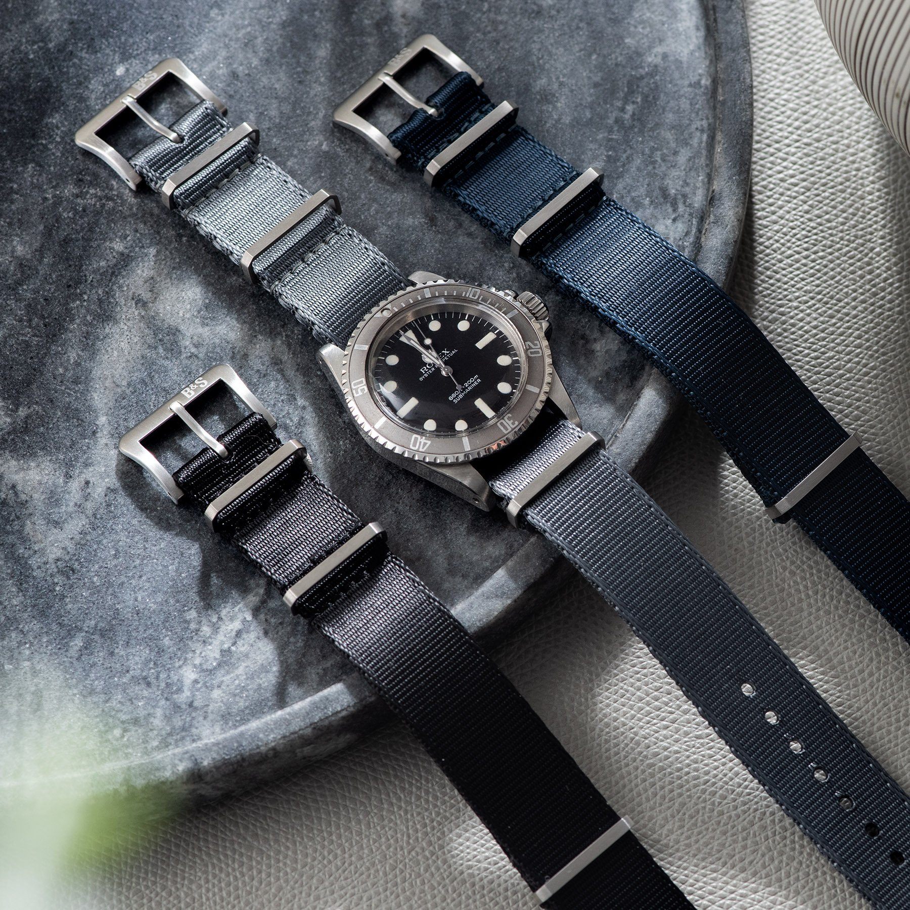 Deluxe Nylon Nato Uhrenarmband Slate