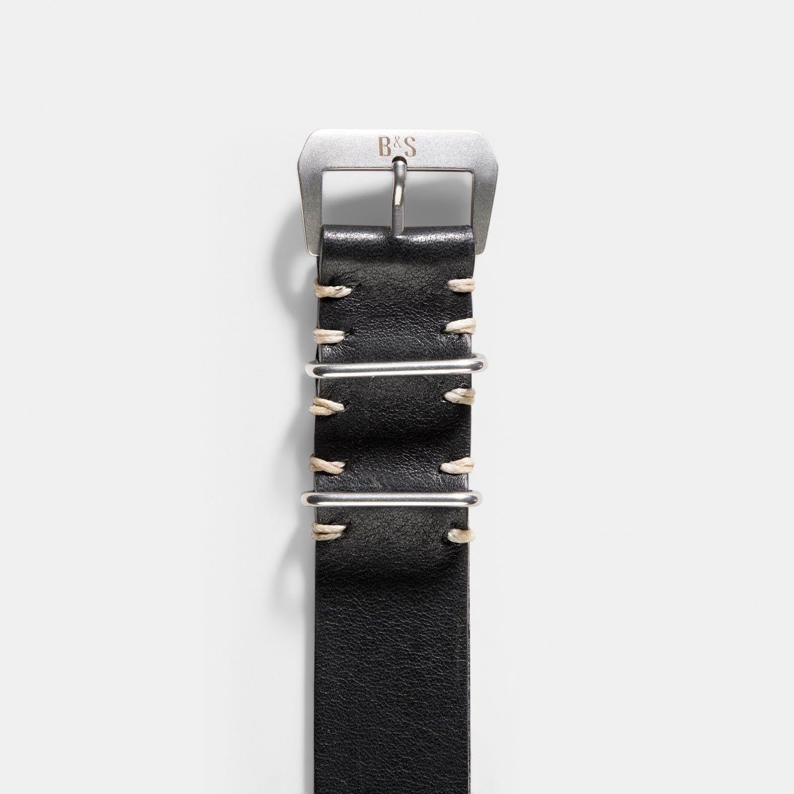 Nato Nero Leder Uhrenarmband