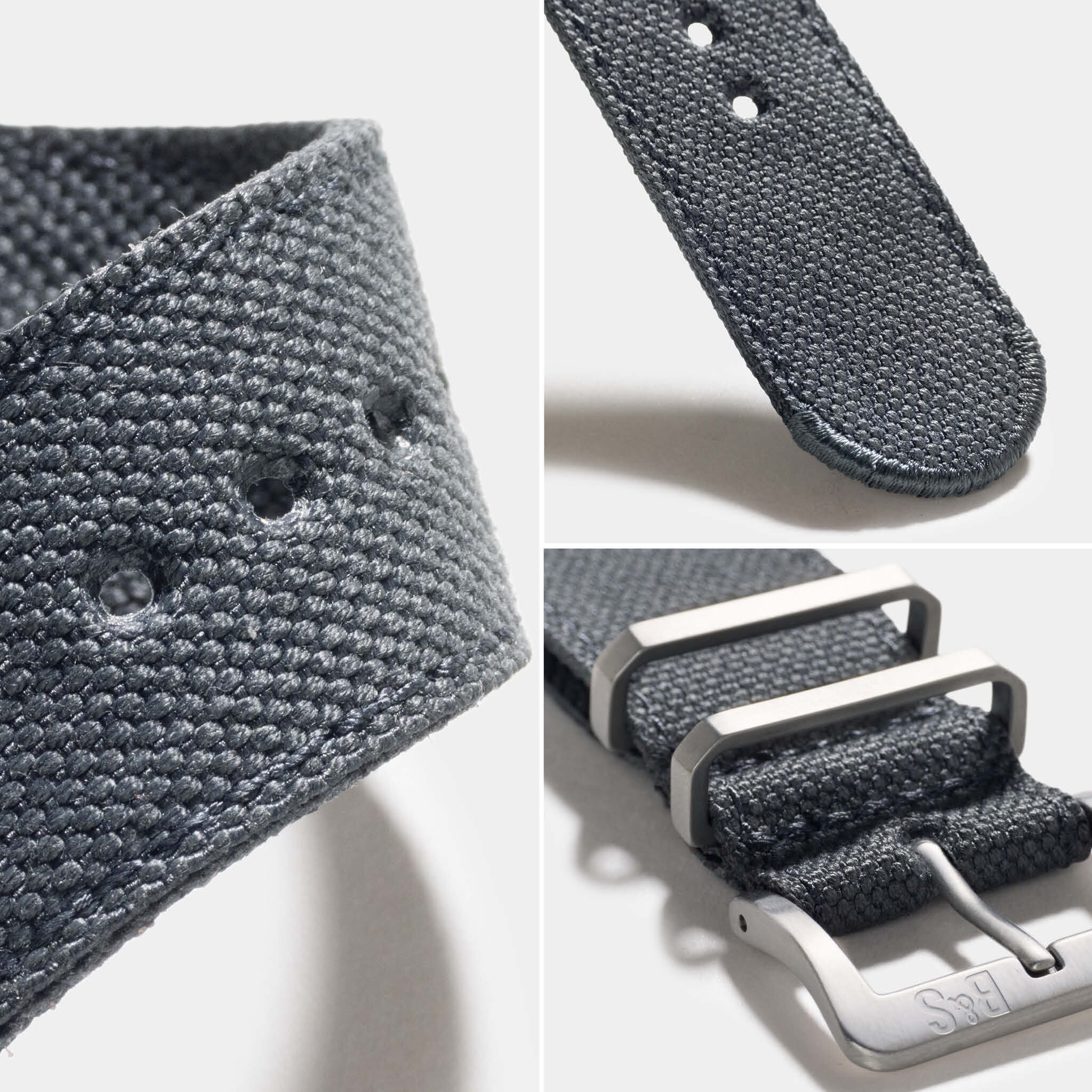 Safari Canvas Uhrenarmband Graphit