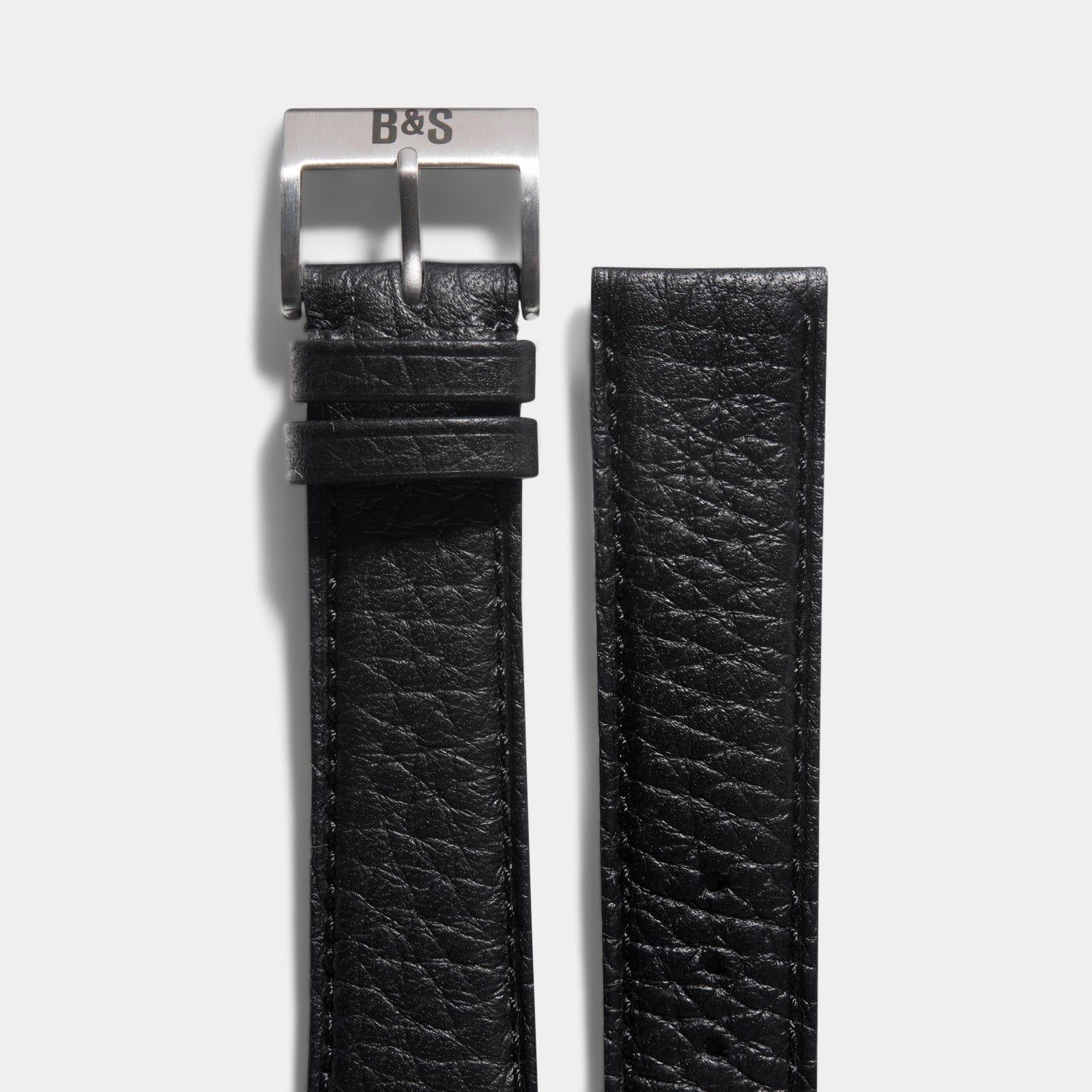 Noir Taurillon Leder Uhrenarmband