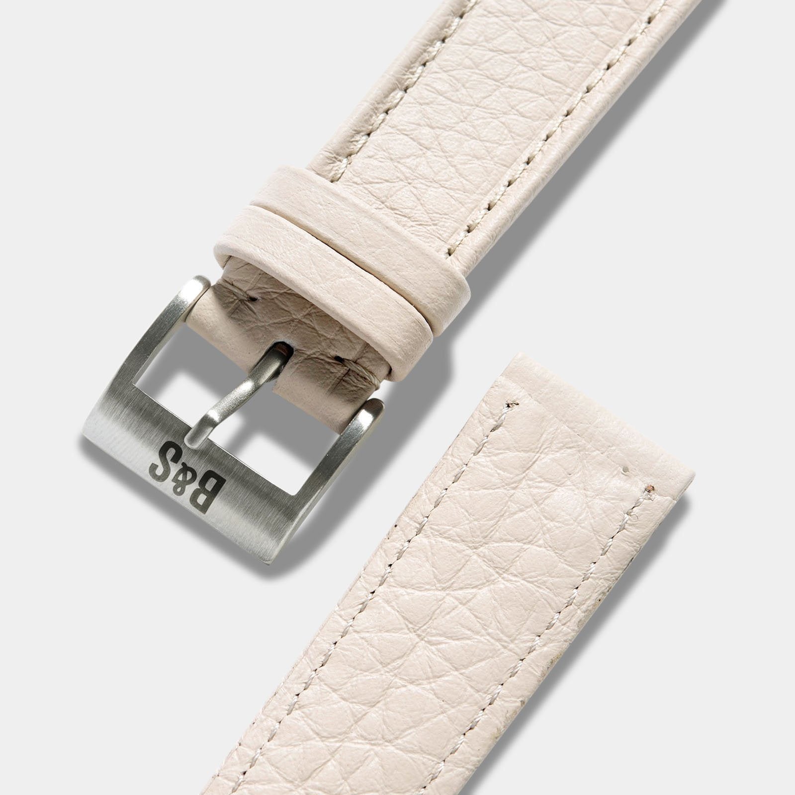 Heritage Creme Taurillon Leder Uhrenarmband