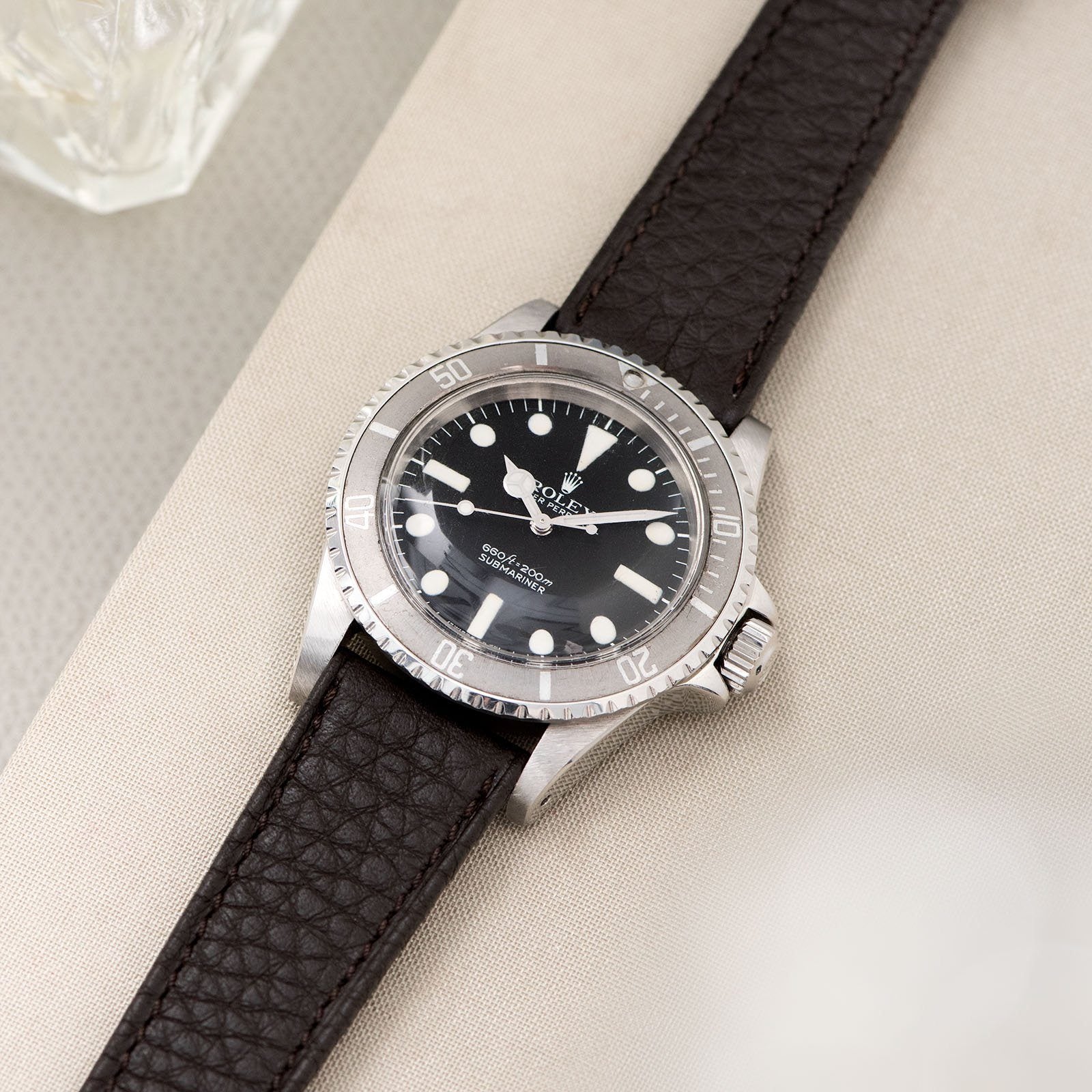Speedy Ebène Taurillon Leder Uhrenarmband