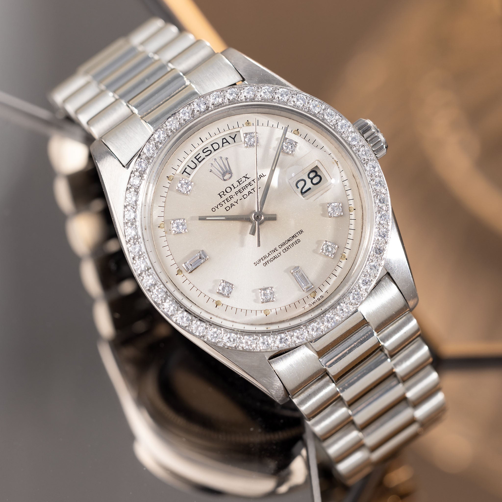 Rolex Day-Date White Gold Diamond Set Dial ref 1803