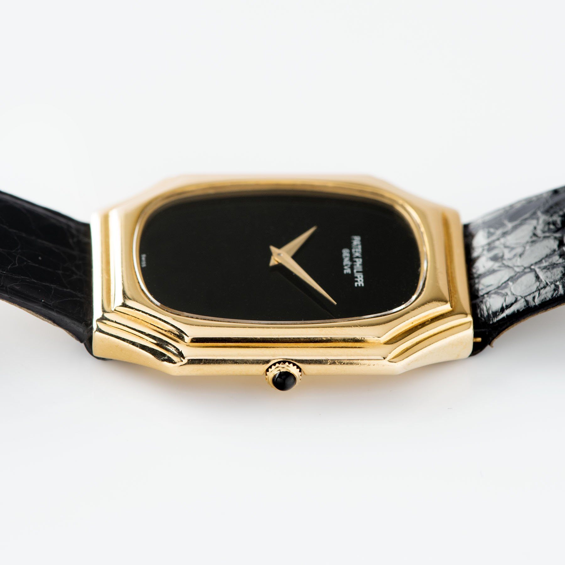 Patek Philippe Gondolo Onyx Dial Ref 3729 with onyx-topped winding crown