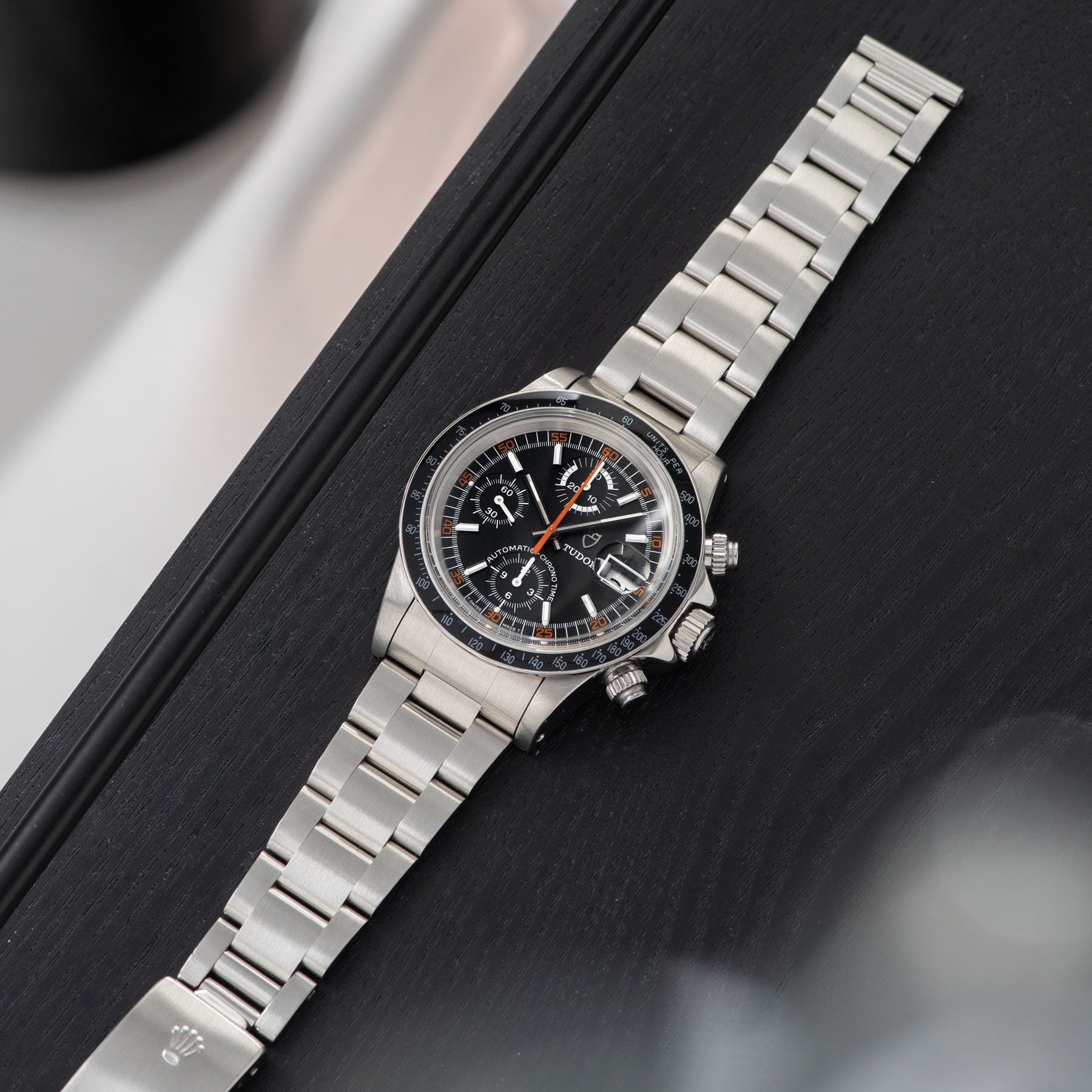 Tudor Oysterdate Chronograph Monte Carlo Big Block 94200 with Solid link Oyster bracelet