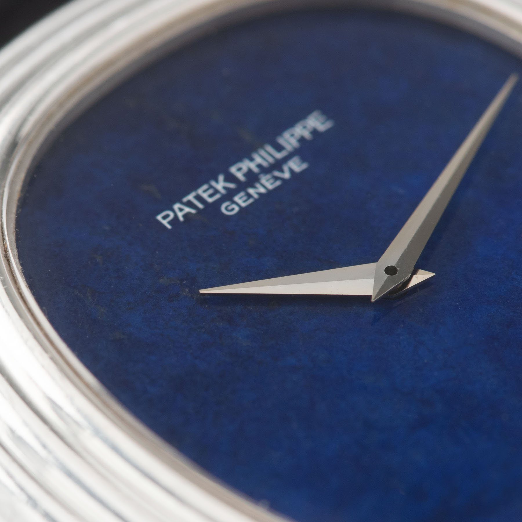 Patek Philippe Ellipse White Gold Lapis Lazuli blue hardstone Dial Ref 3634