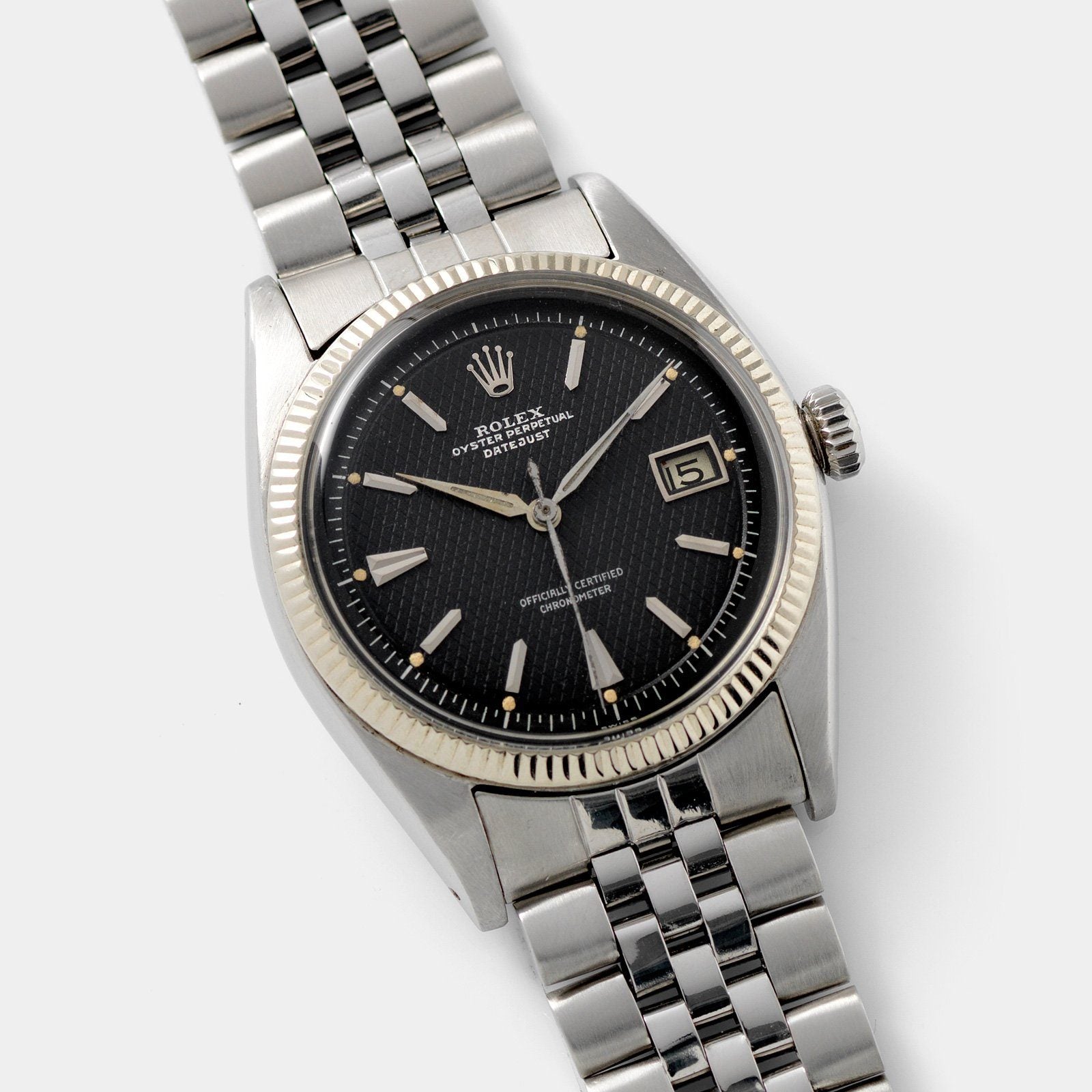 Rolex Datejust Ovettone Black Honeycomb Dial 6305