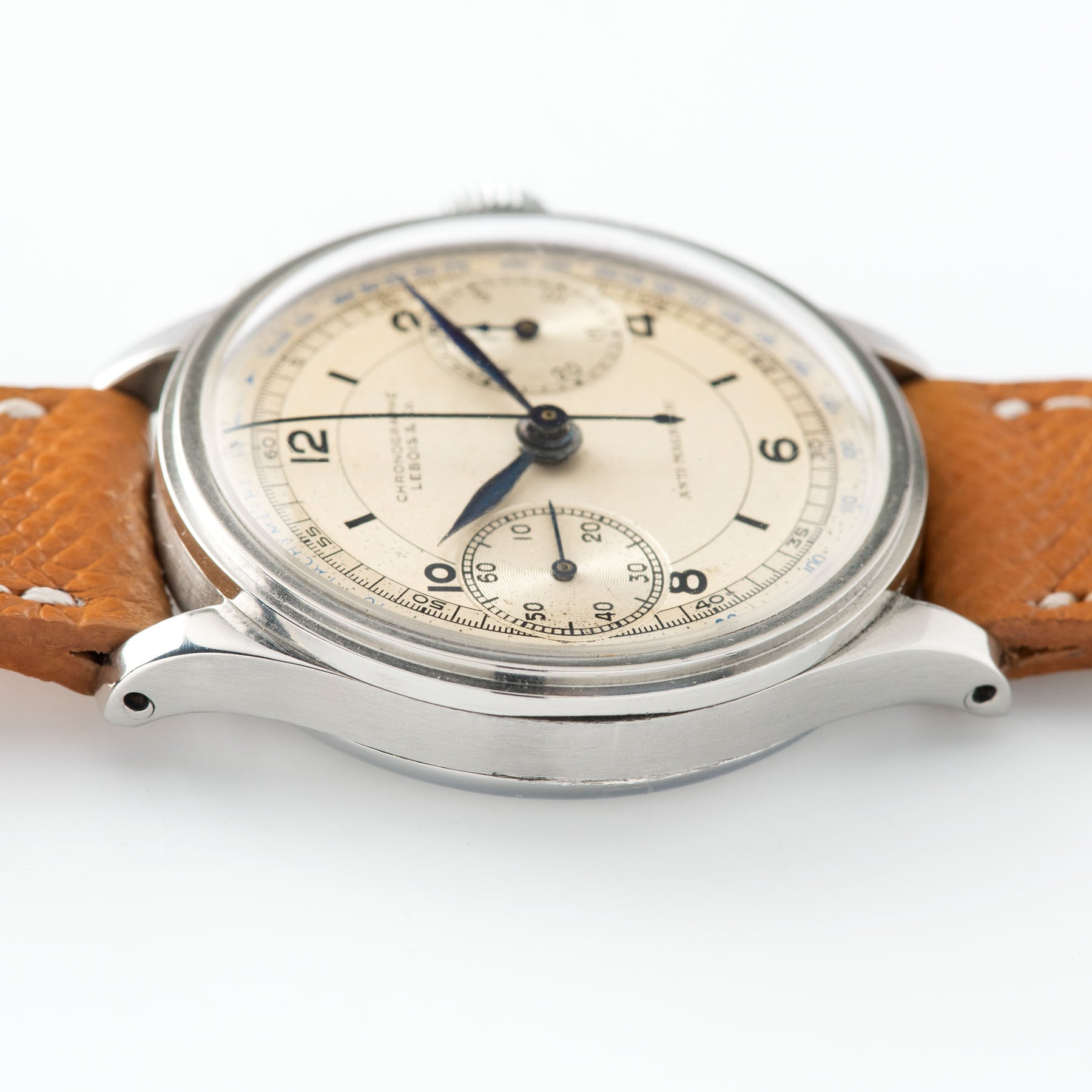 LEBOIS & CO Stahl CHRONOGRAPH 1940er