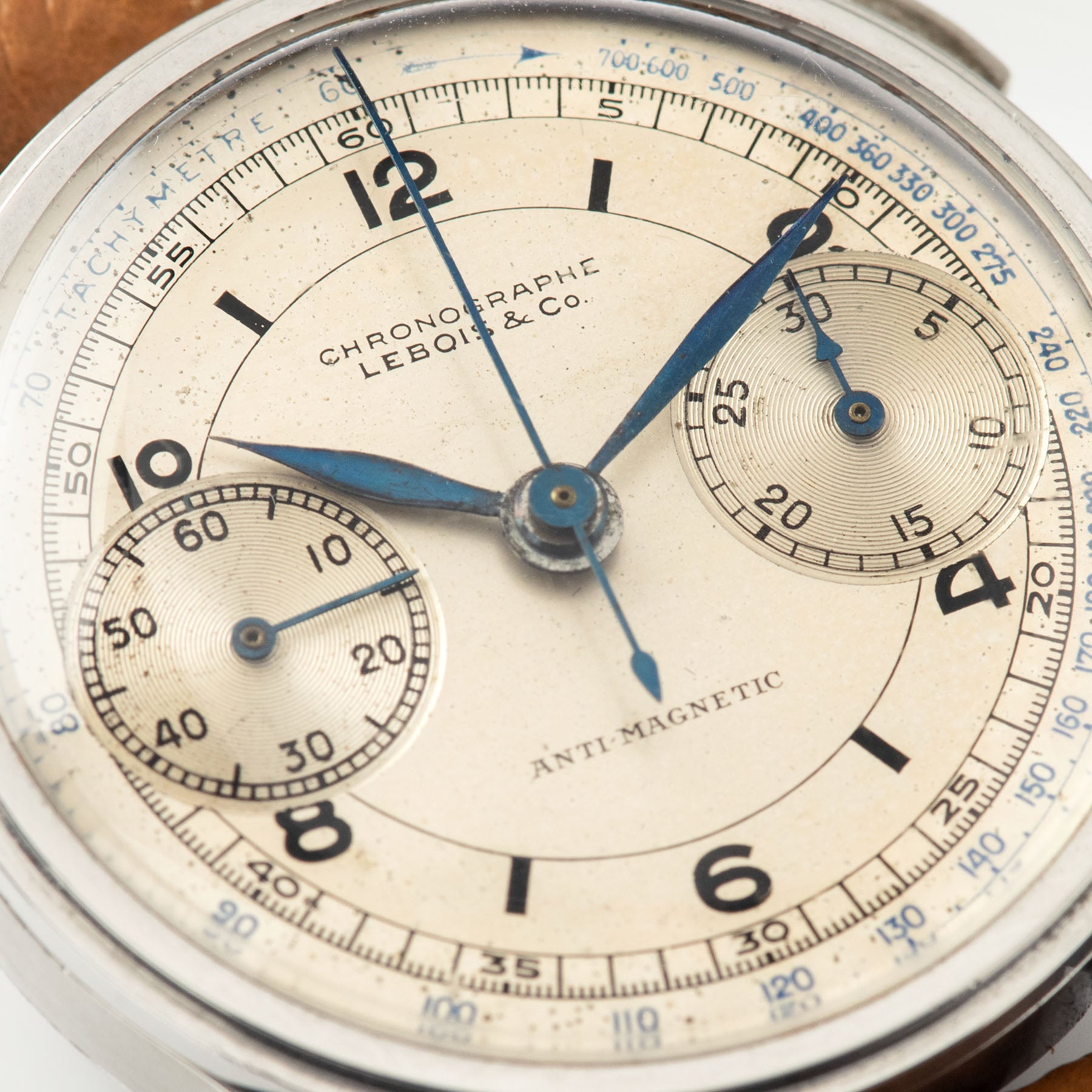 LEBOIS & CO Stahl CHRONOGRAPH 1940er