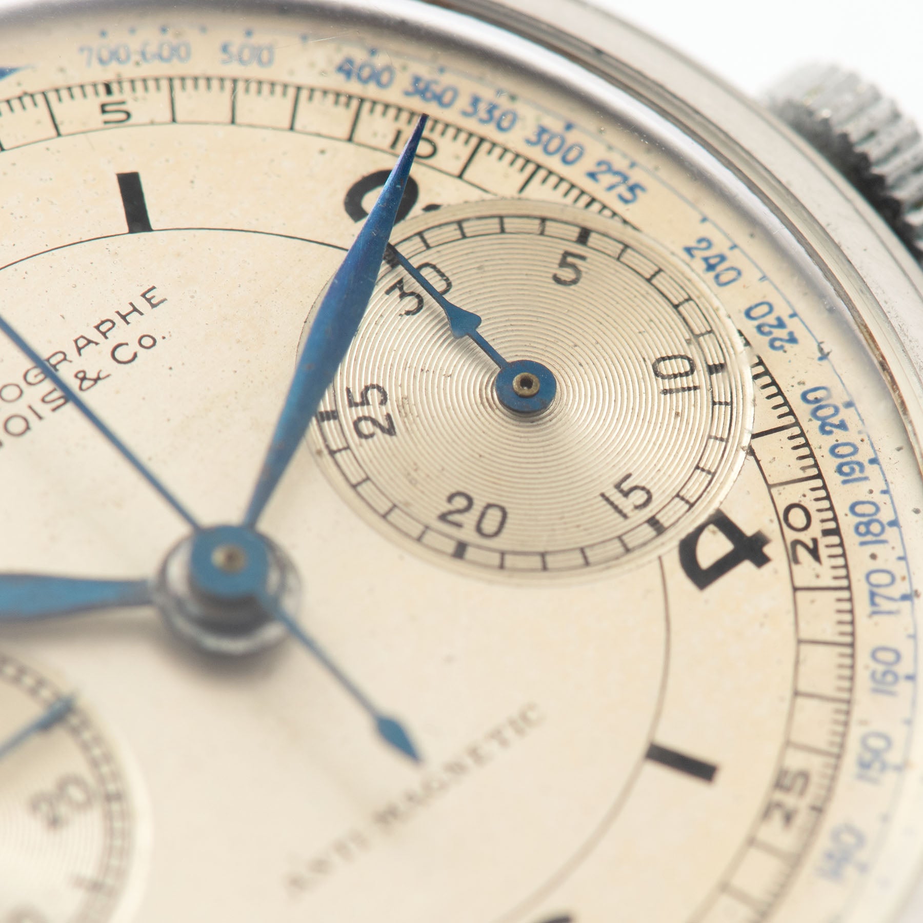 LEBOIS & CO Stahl CHRONOGRAPH 1940er