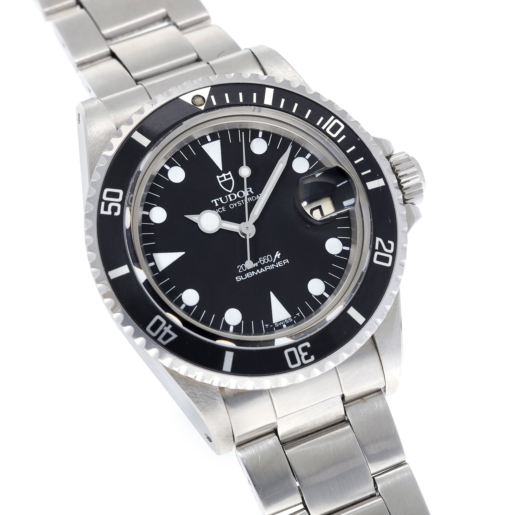 TUDOR SUBMARINER DATE 76100 LOLLIPOP Schwarz