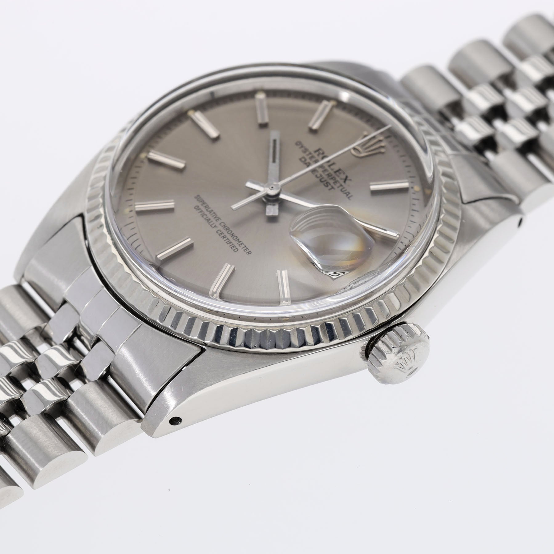 ROLEX DATEJUST 1601 Hellgraues Zifferblatt