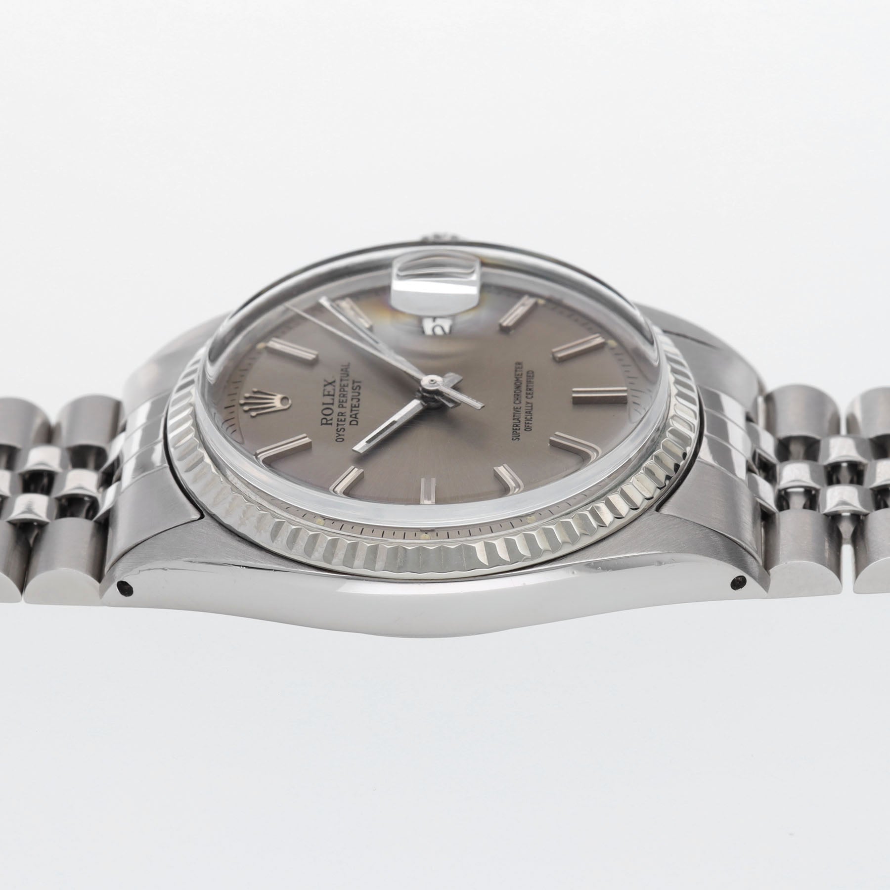 ROLEX DATEJUST 1601 Hellgraues Zifferblatt
