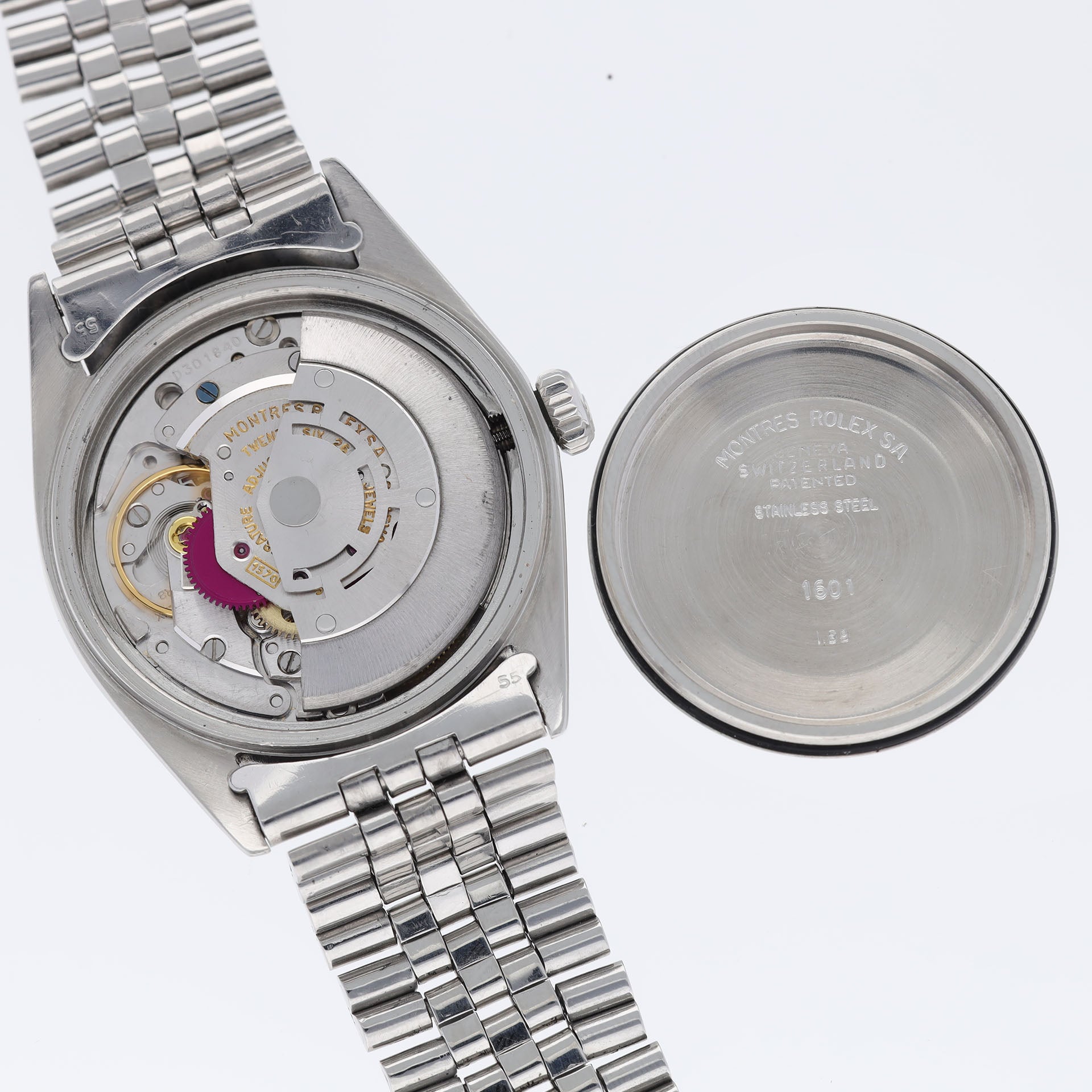 ROLEX DATEJUST 1601 Silber LINEN Zifferblatt