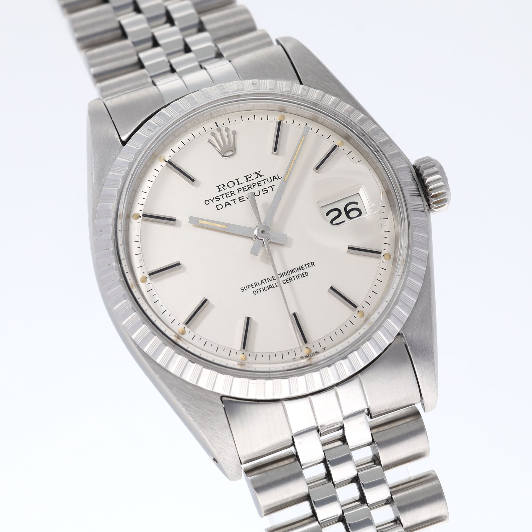 ROLEX DATEJUST 1603 Hellgraues Zifferblatt
