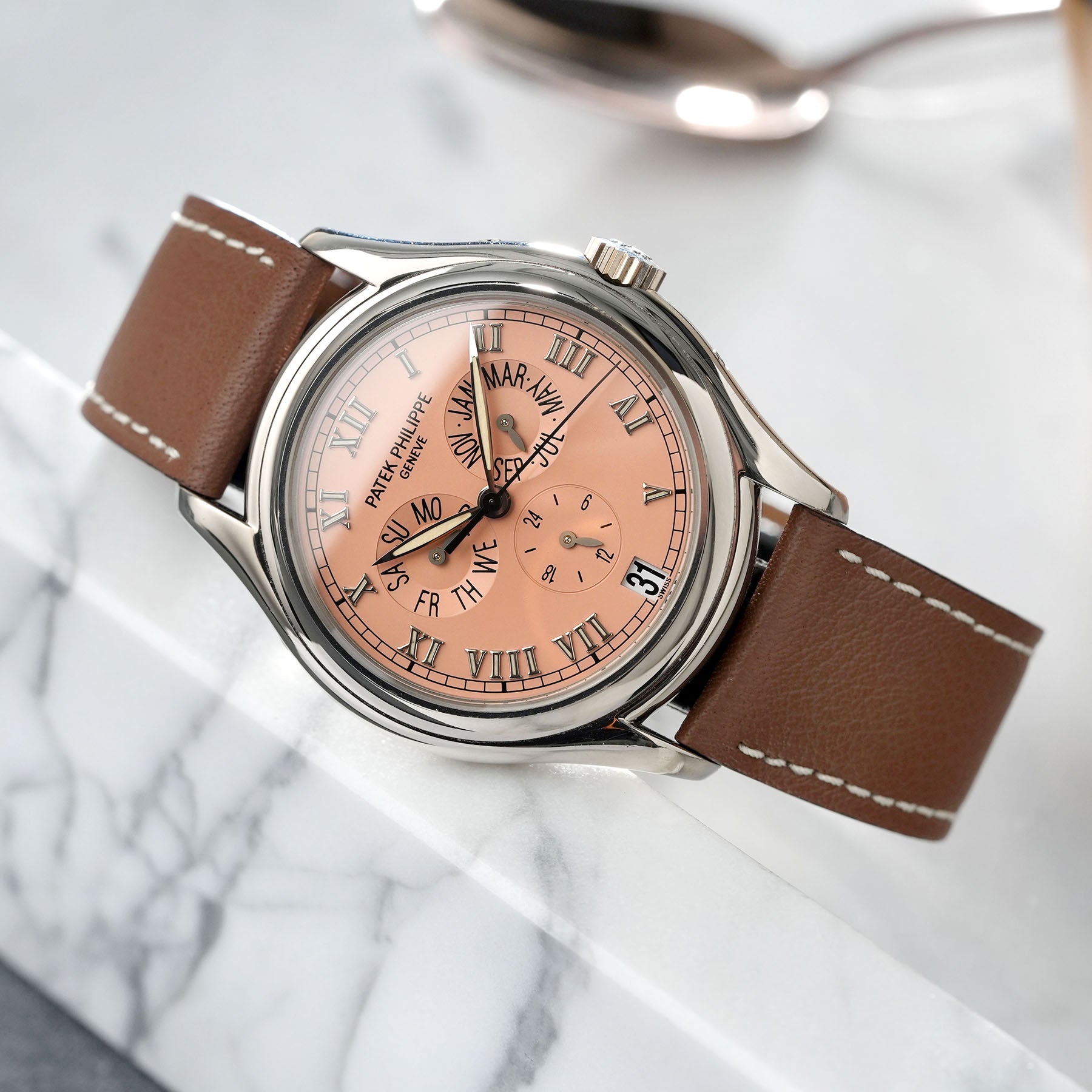 Pecan Leder Uhrenarmband