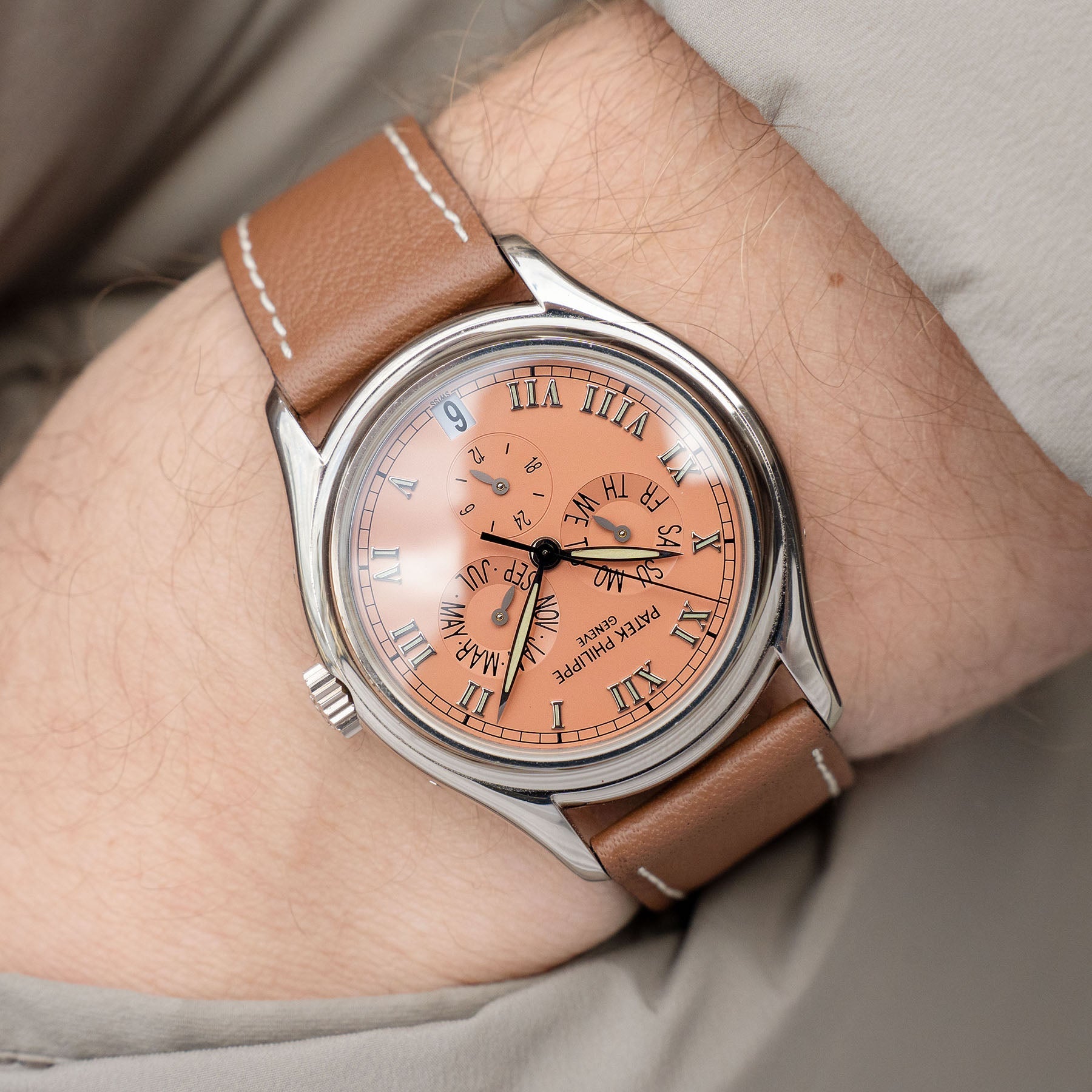 Pecan Leder Uhrenarmband