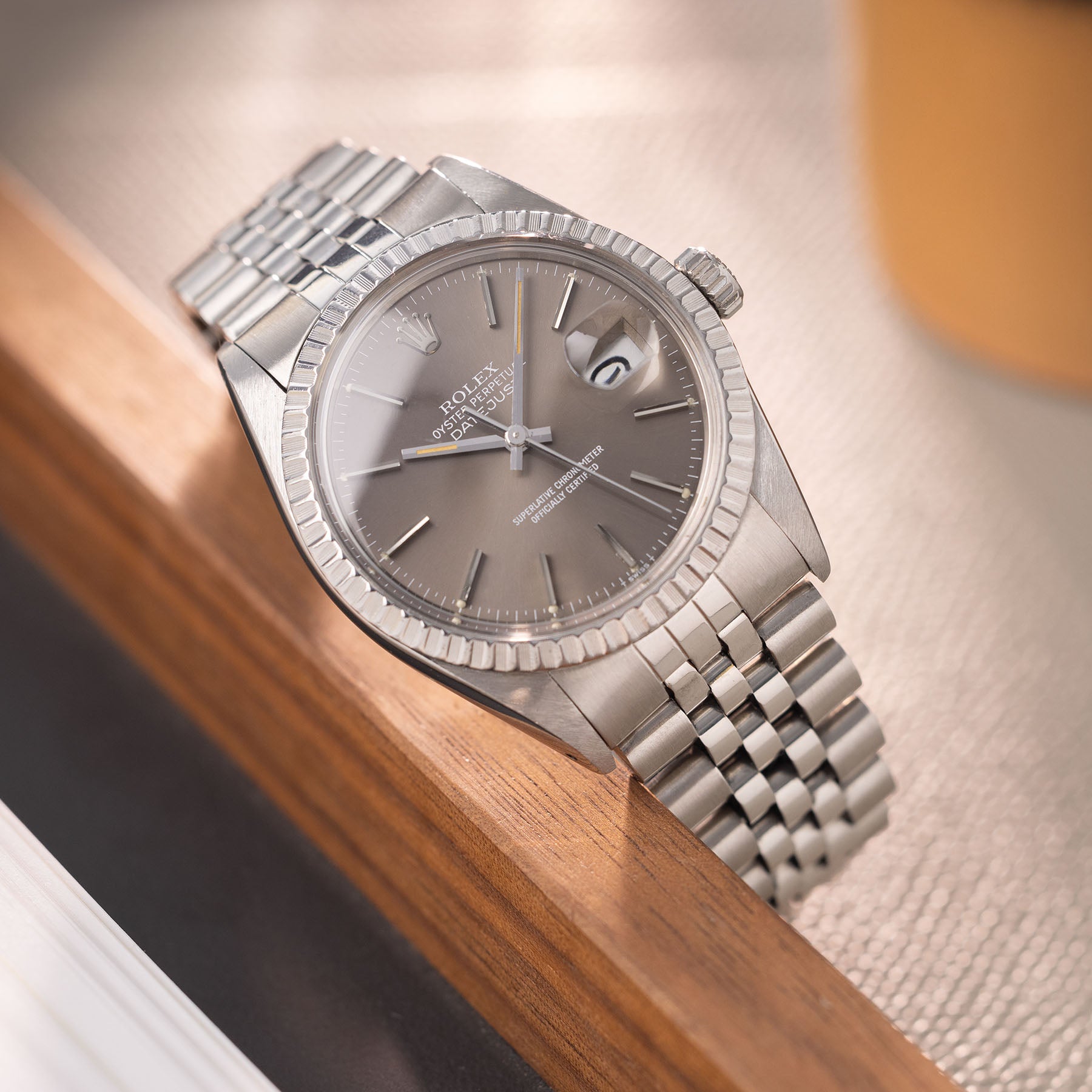 ROLEX DATEJUST 16030 Auberginen Braunes Zifferblatt