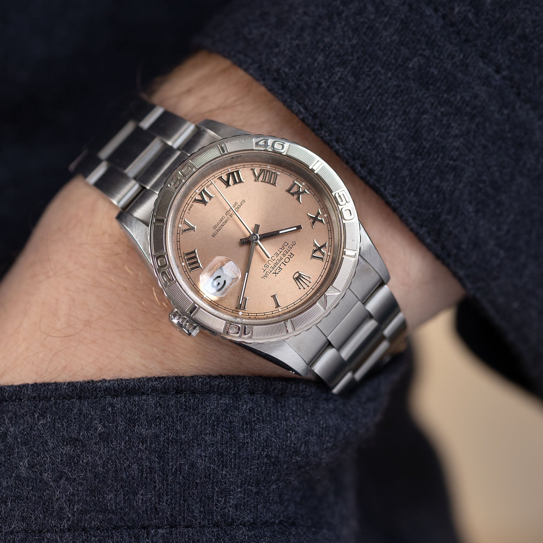 ROLEX DATEJUST TURN-O-GRAPH 16264 SALMON Zifferblatt