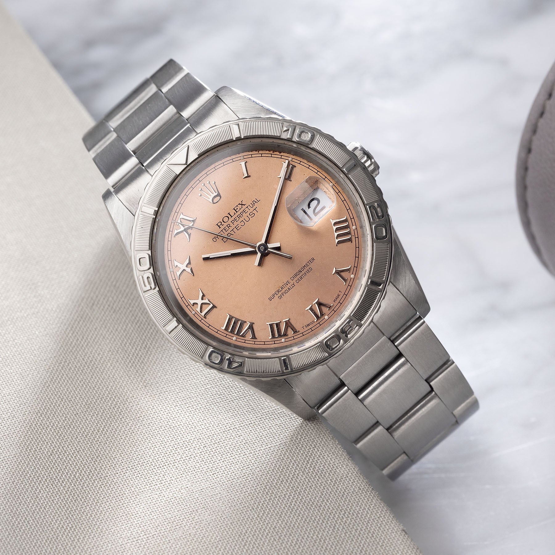 ROLEX DATEJUST TURN-O-GRAPH 16264 SALMON Zifferblatt