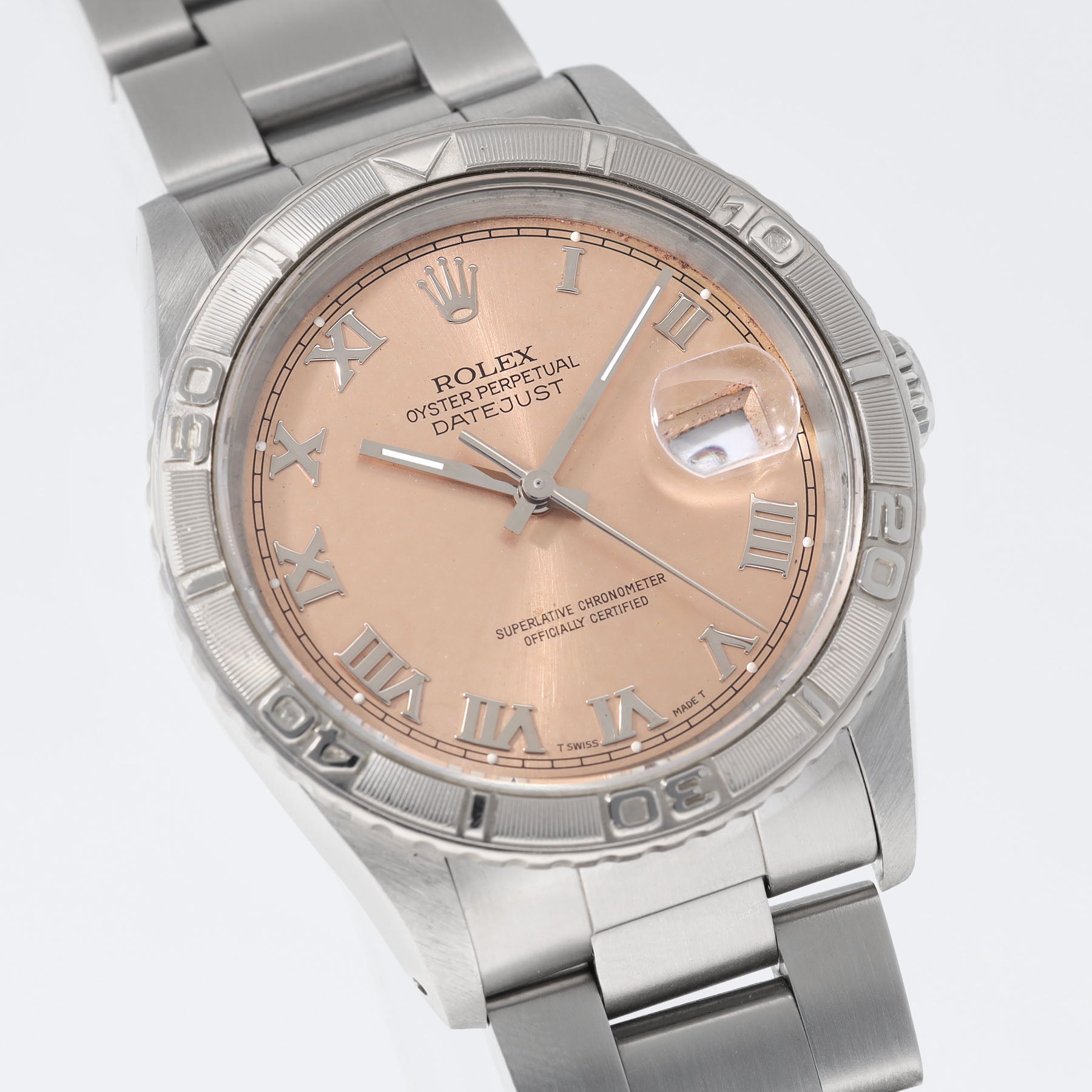 ROLEX DATEJUST TURN-O-GRAPH 16264 SALMON Zifferblatt