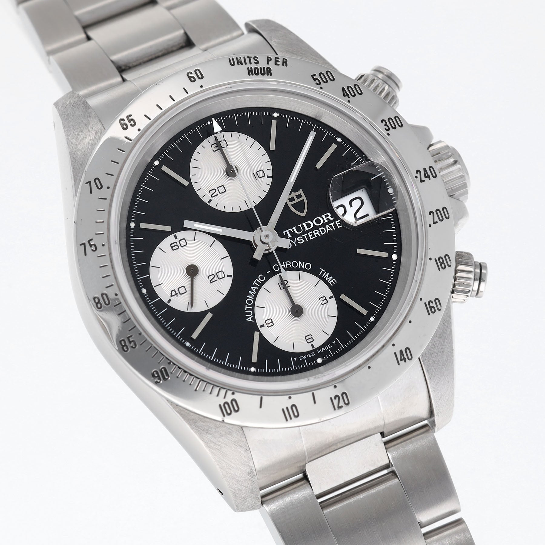 TUDOR PRINCE DATE CHRONOGHRAPH 79280 Schwarzes Zifferblatt