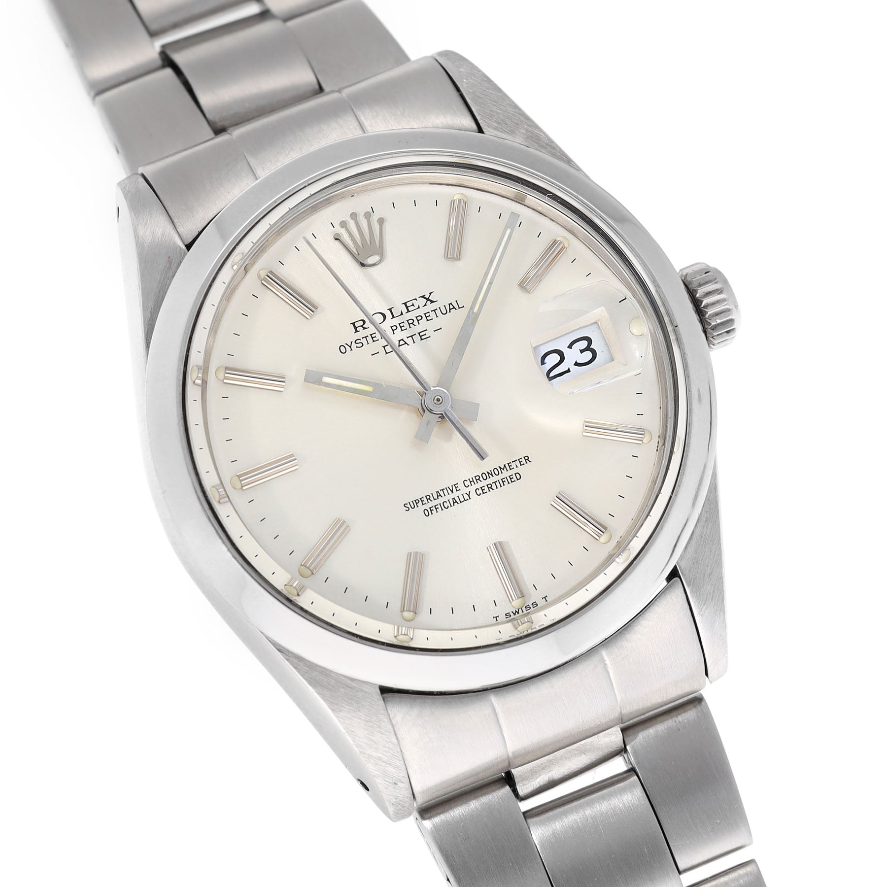 ROLEX DATE 15000 Silbernes Zifferblatt