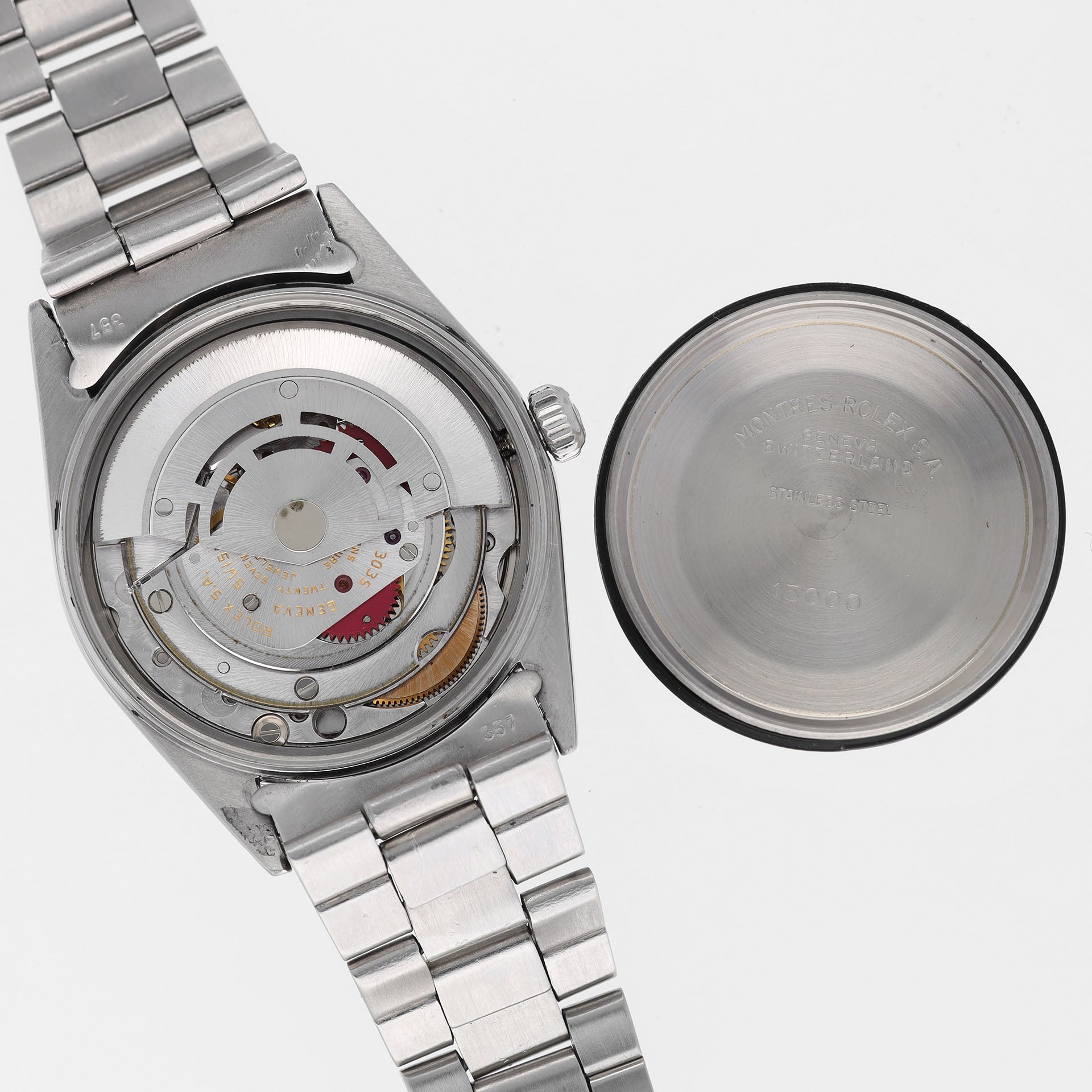 ROLEX DATE 15000 Silbernes Zifferblatt