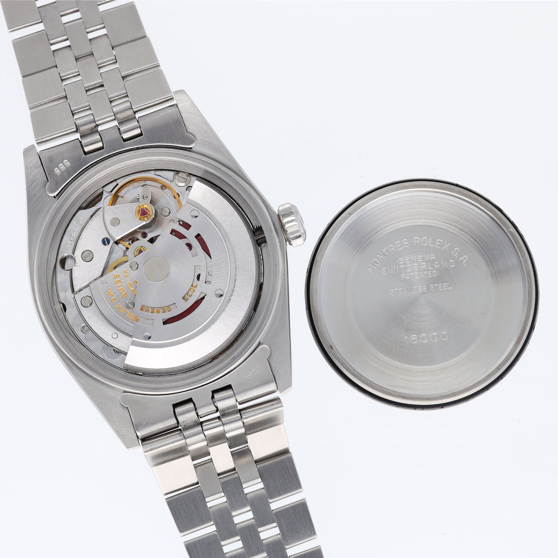 ROLEX DATEJUST 16030 Weißes BUCKLEY Zifferblatt mit Papiere