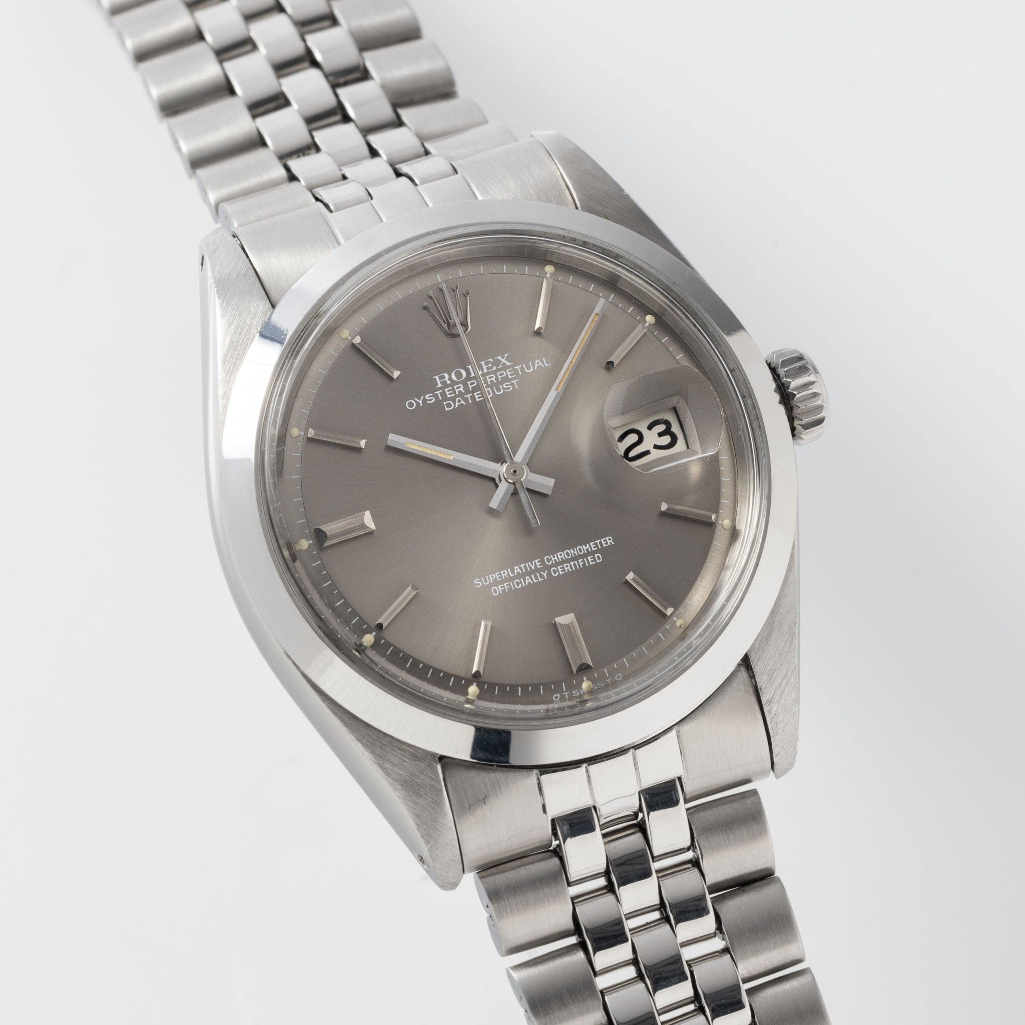ROLEX DATEJUST 1600 Graues Soleil Sigma Zifferblatt