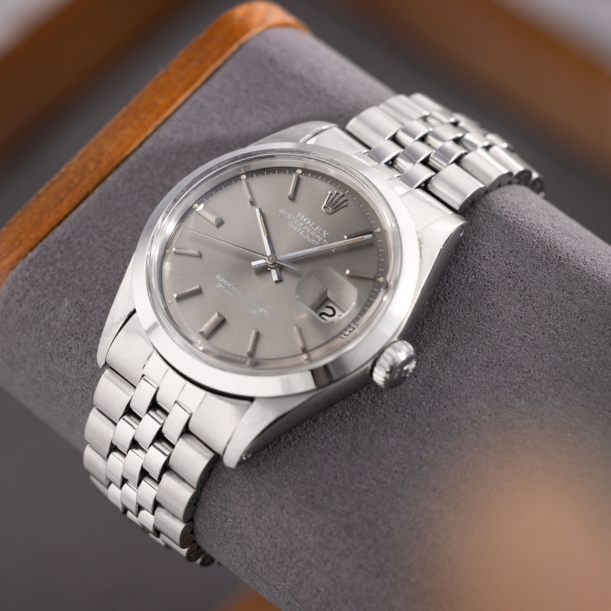 ROLEX DATEJUST 1600 Graues Soleil Sigma Zifferblatt