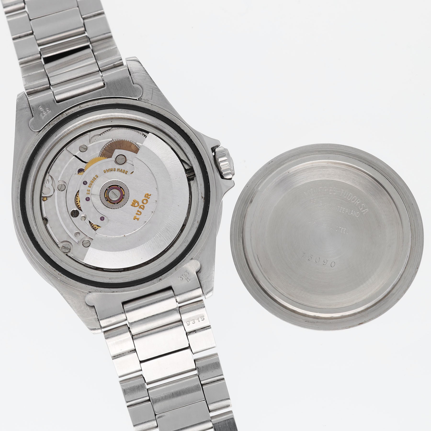 TUDOR SUBMARINER 75090 Medium Schwarzes Zifferblatt