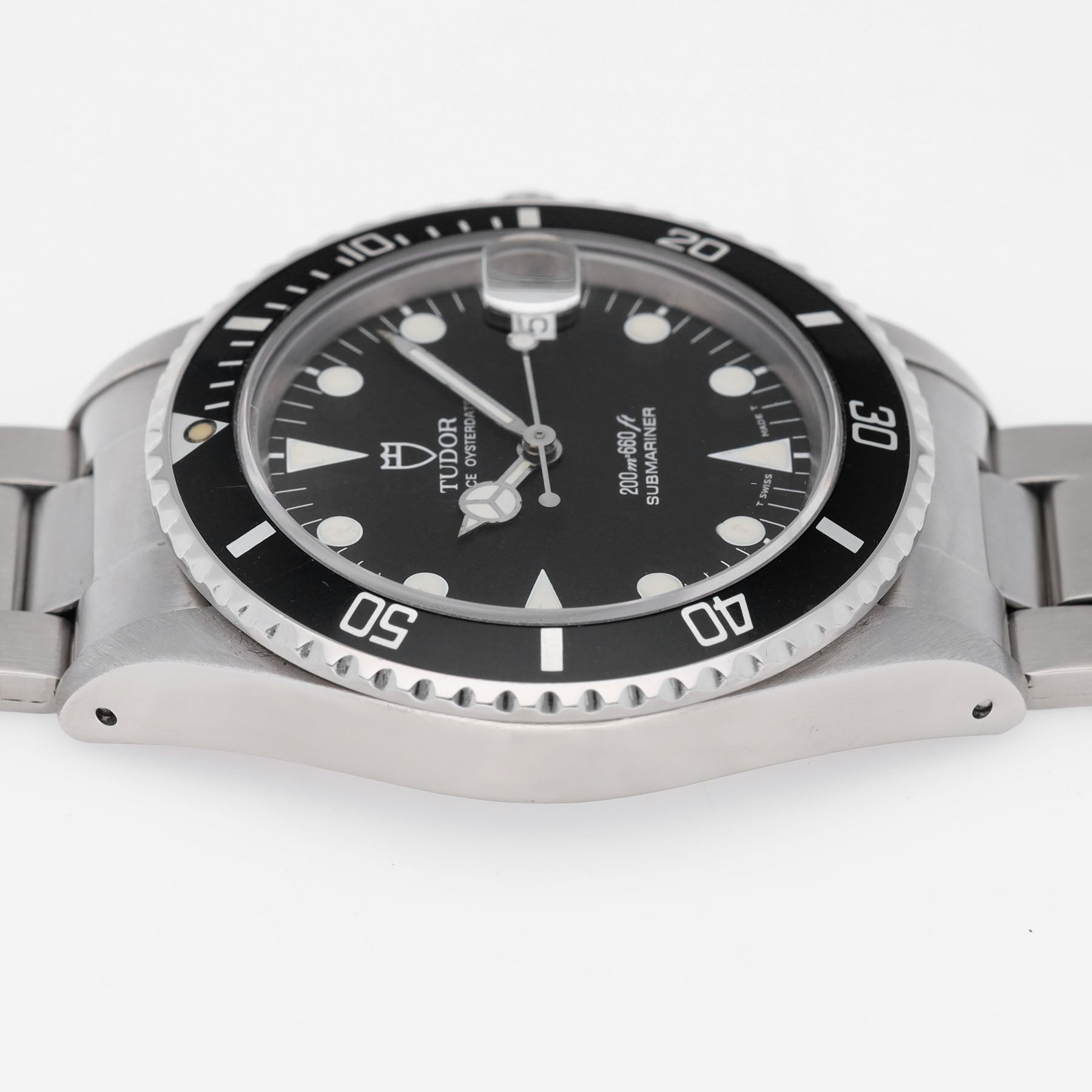 TUDOR SUBMARINER 75090 Medium Schwarzes Zifferblatt