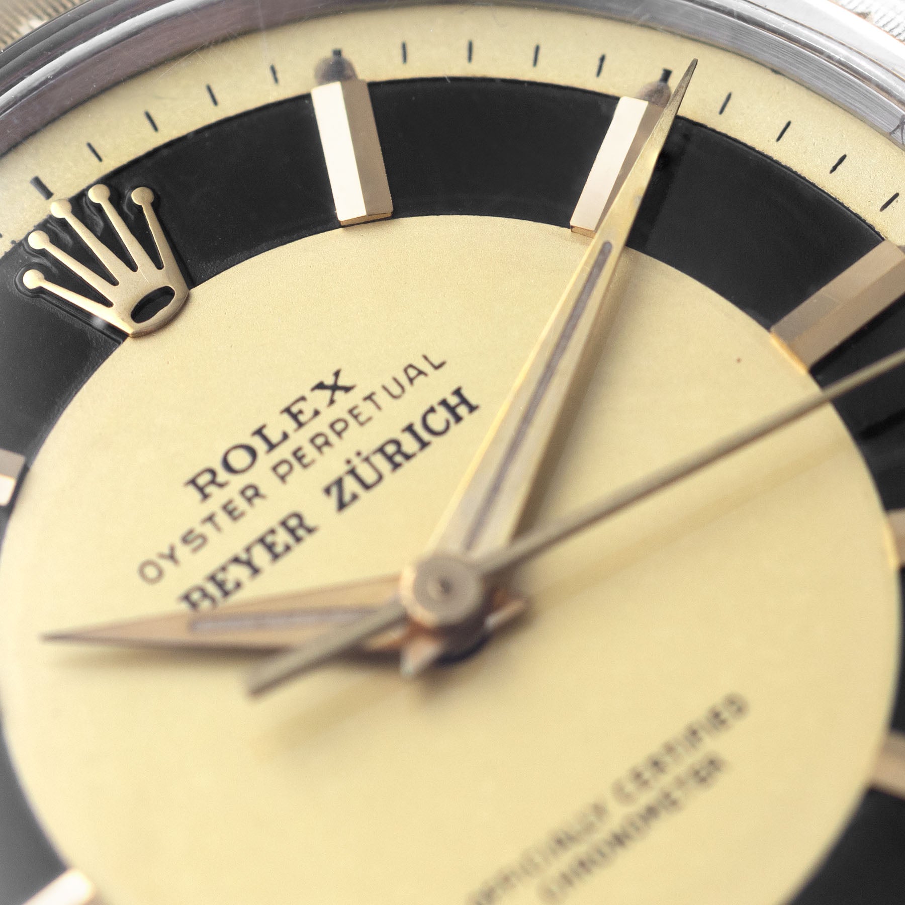 ROLEX OYSTER PERPETUAL 6582 Doppelt Signiertes Beyer Zifferblatt