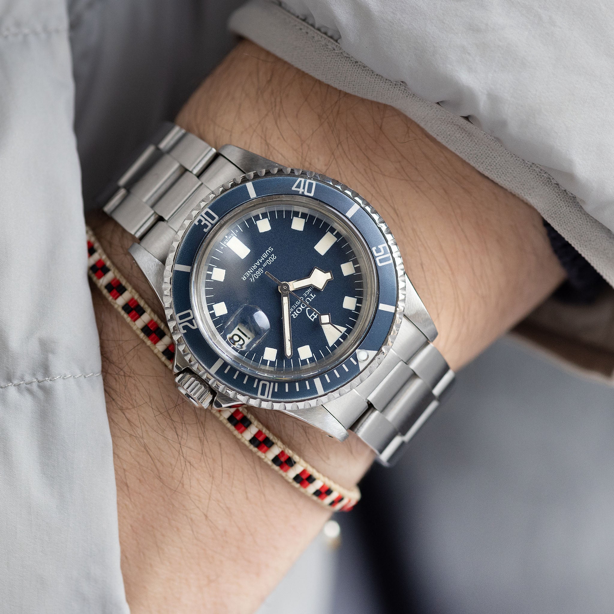 Tudor Submariner Date Snowflake Blaues Zifferblatt Referenz 9411
