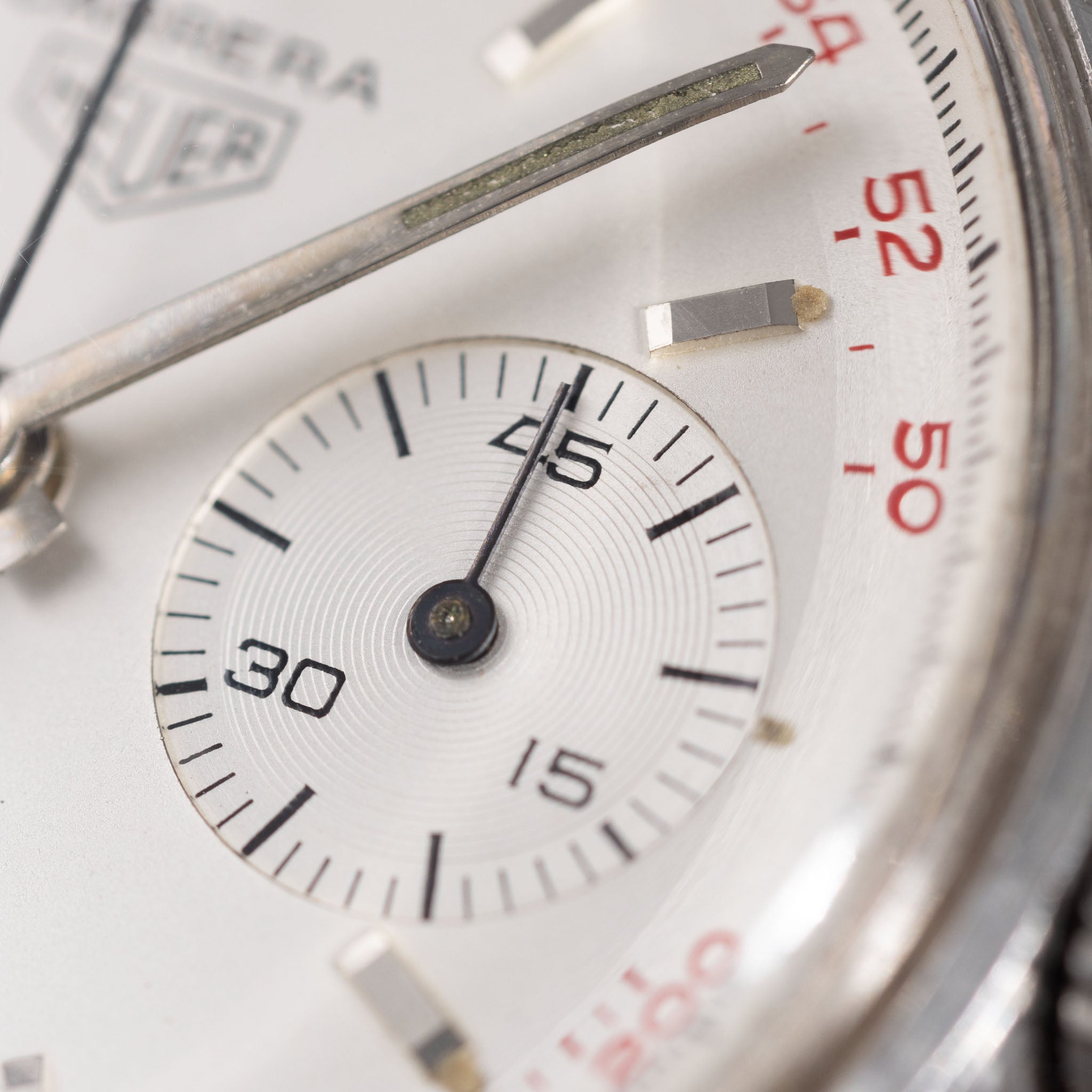 Heuer Carrera 45 Red Tachy Zifferblatt Referenz 3647