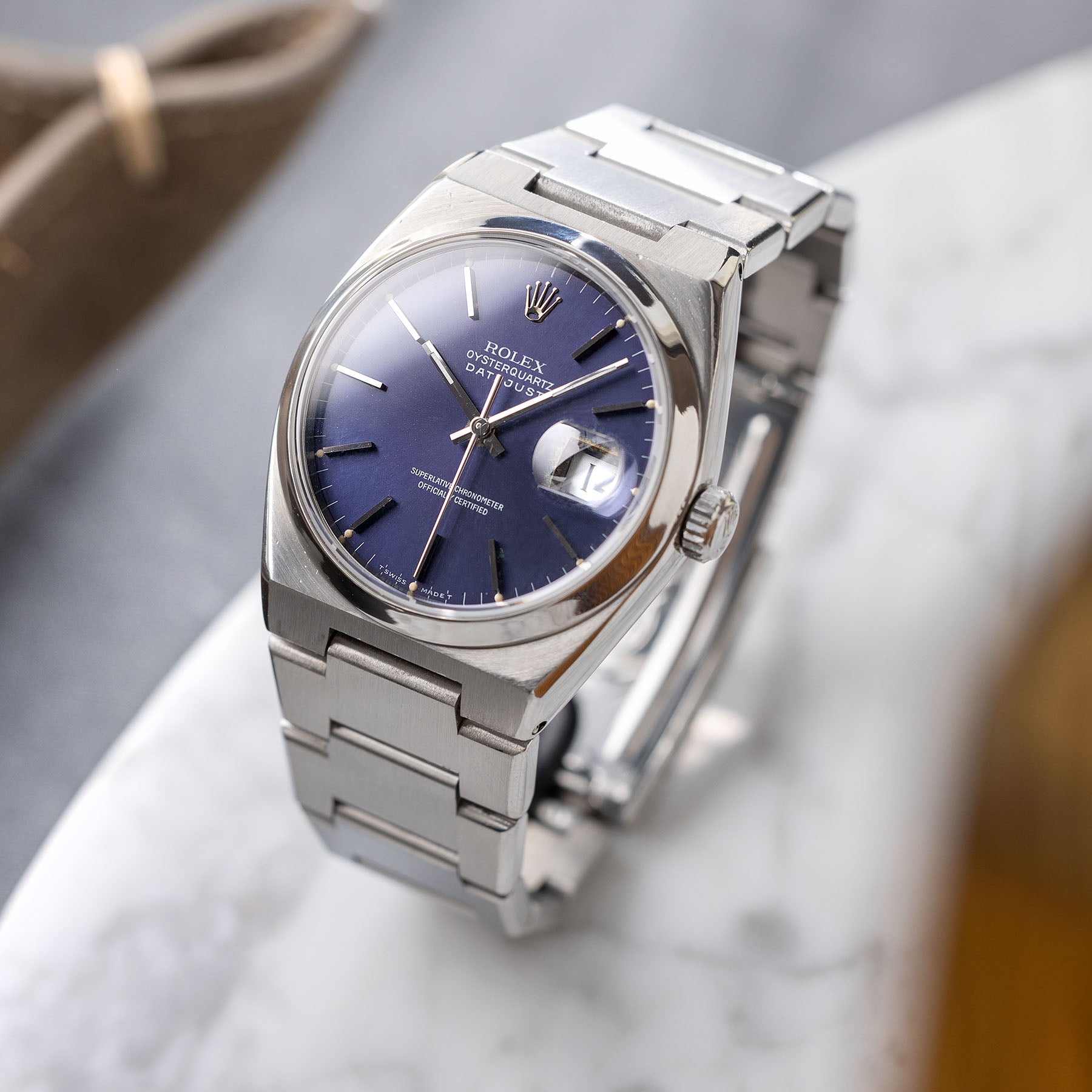 Rolex Datejust Oysterquartz Referenz 17000 Lila Zifferblatt
