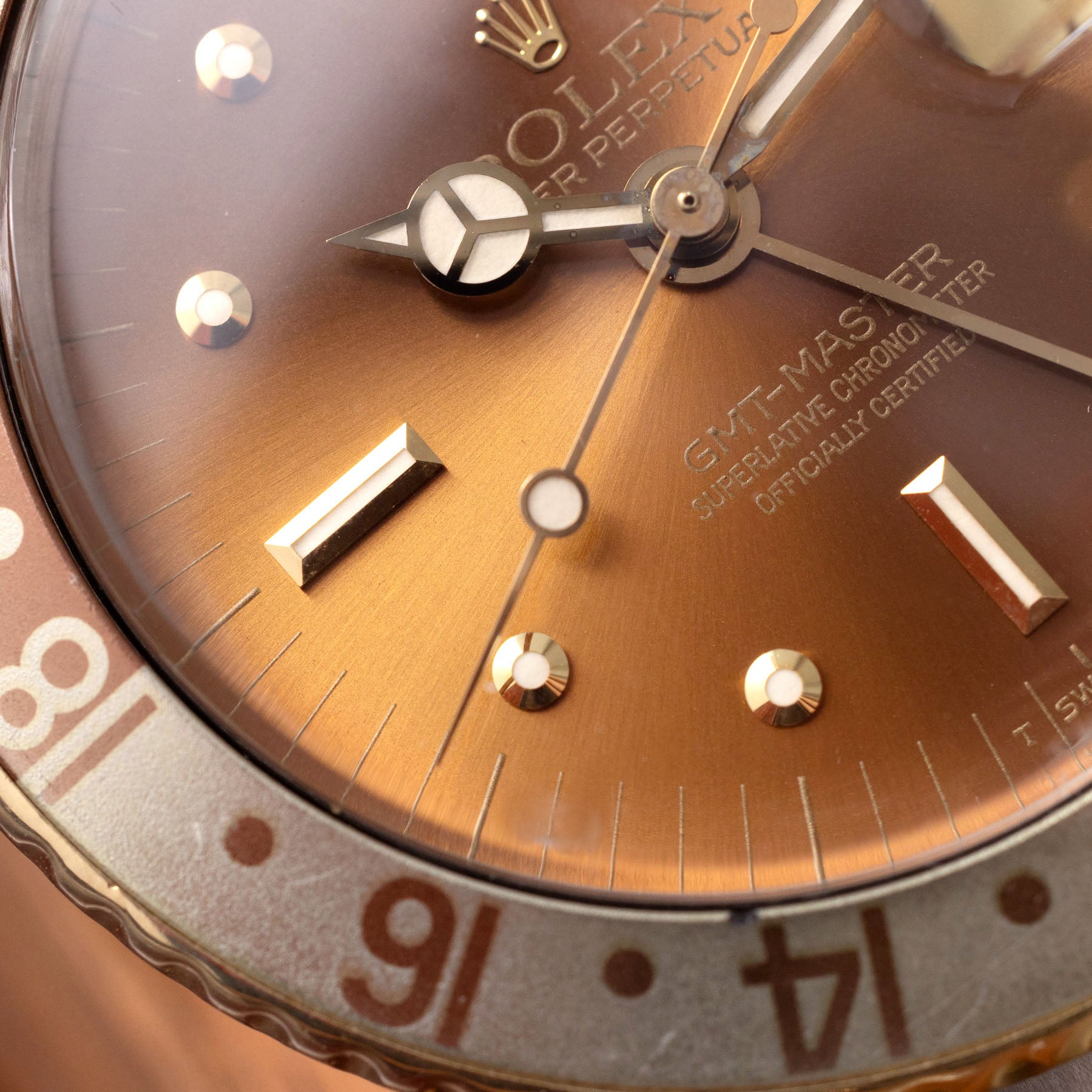 Rolex GMT-Master 1675/3 Stahl Gold mit braunem Nipple Zifferblatt