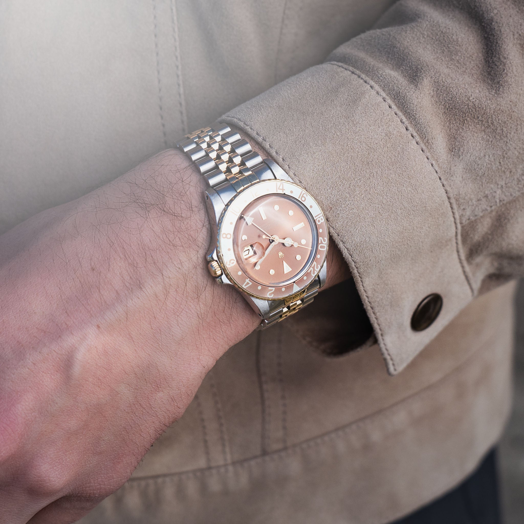 Rolex GMT-Master 1675/3 Stahl Gold mit braunem Nipple Zifferblatt