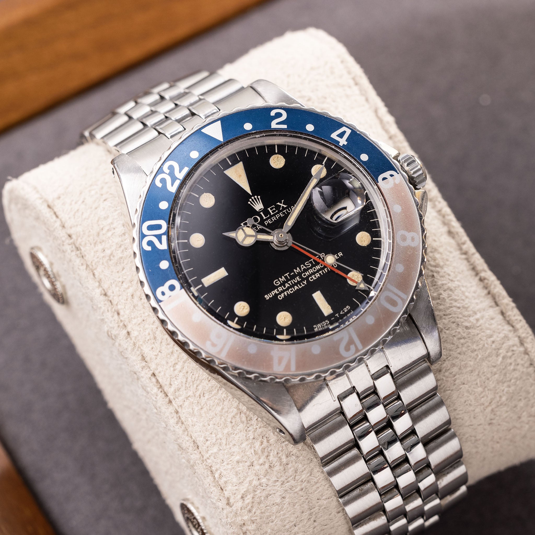 Rolex GMT-Master 1675 Gilt Zifferblatt Pointed crown guards