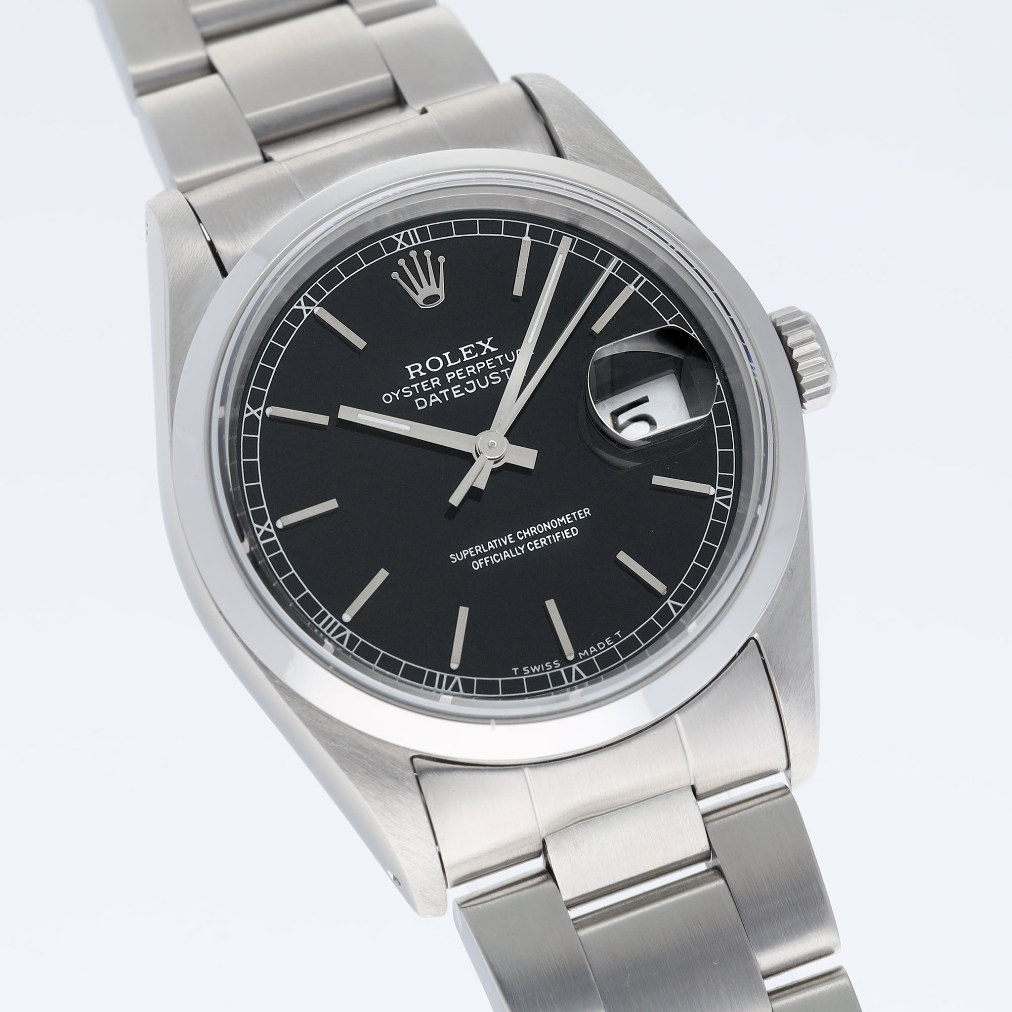 Rolex Datejust Referenz 16200 schwarzes Zifferblatt